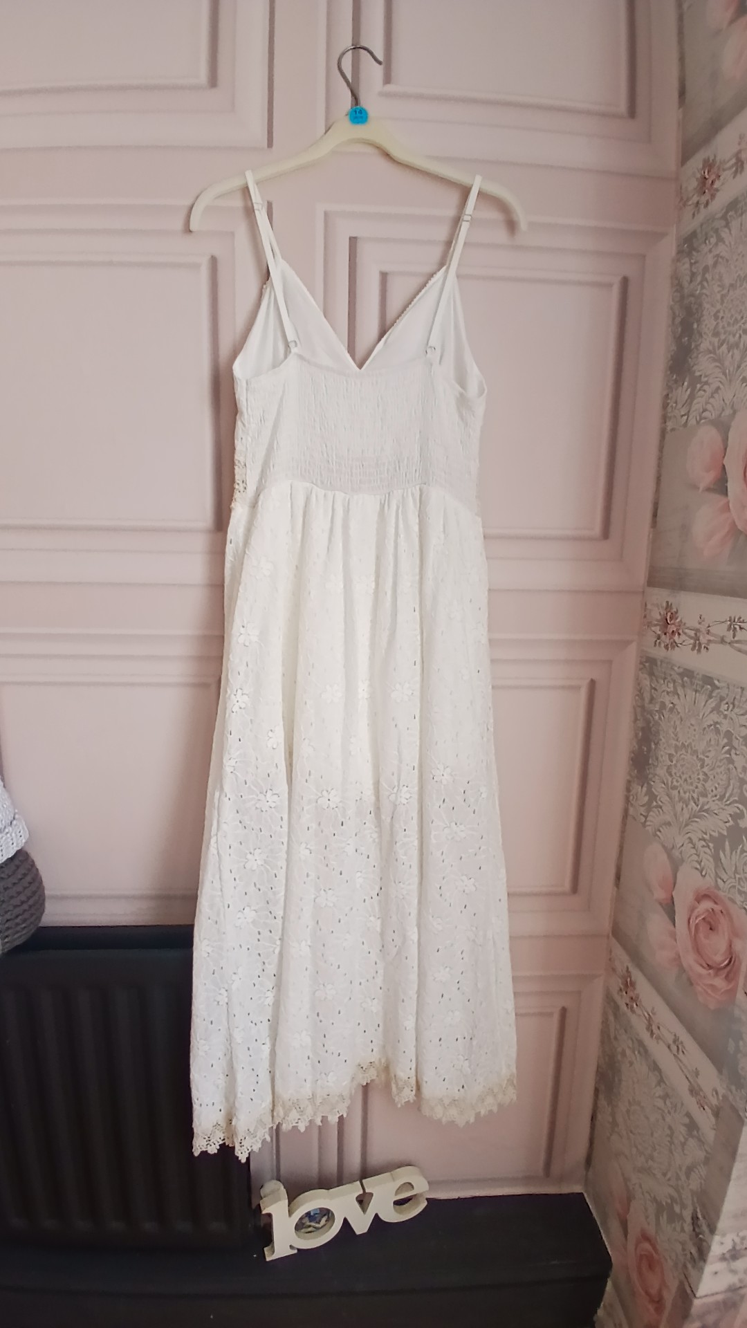 Cream Crochet Maxi with Shorts Tassles Pompom Boutique Size 12 image 3