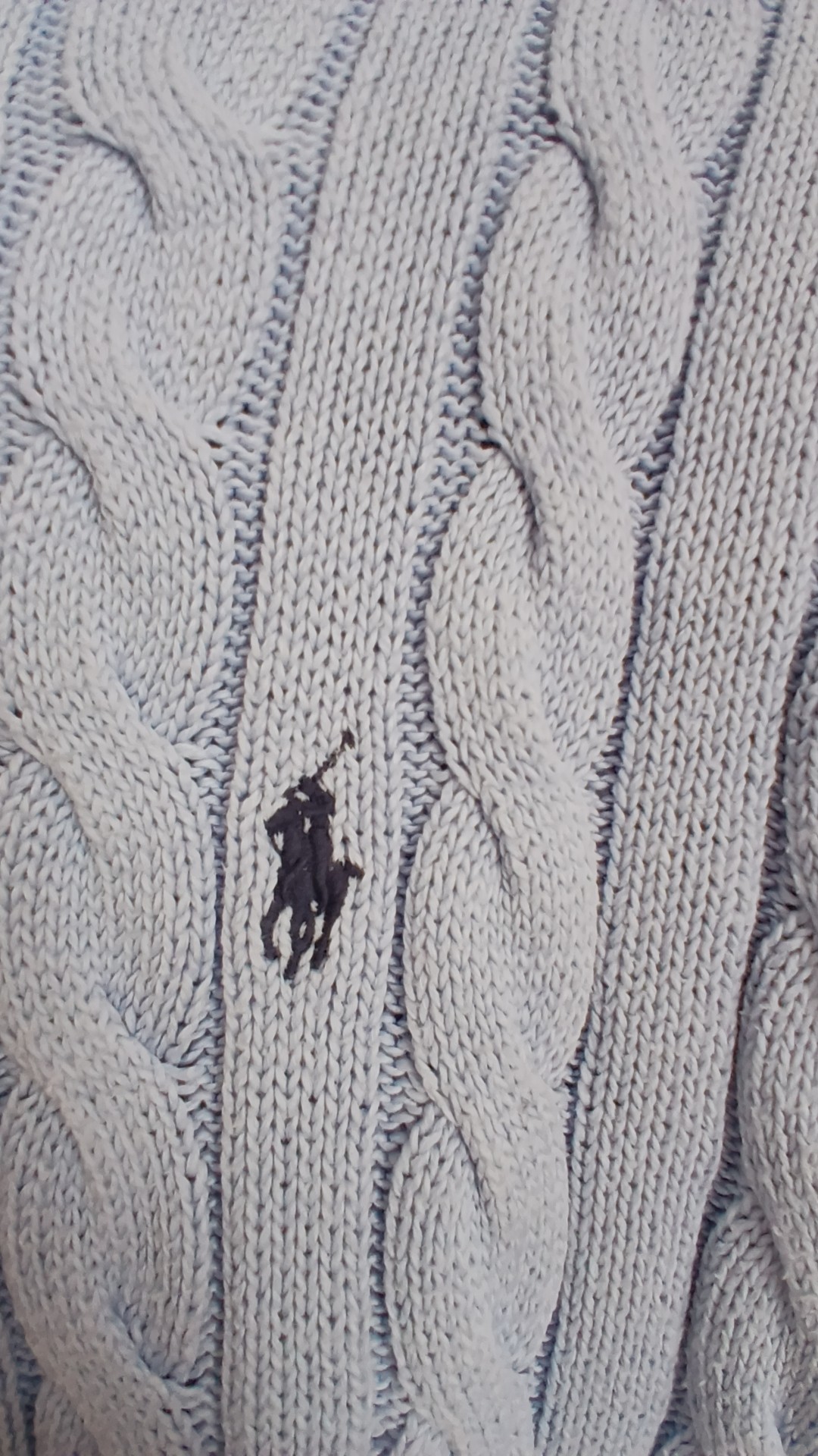 Polo Ralph Lauren Light Blue Cable Knit Jumper Large image 2