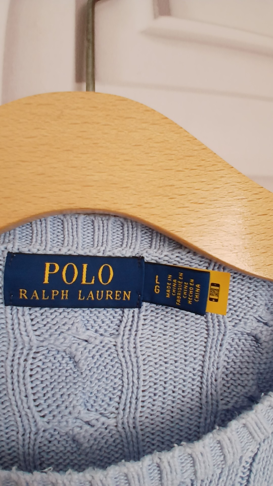 Polo Ralph Lauren Light Blue Cable Knit Jumper Large image 3