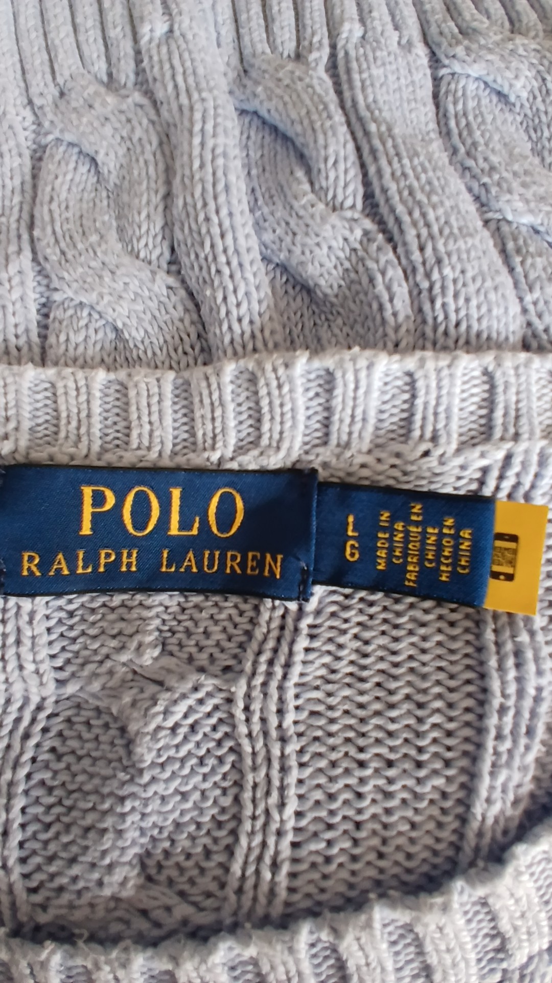 Polo Ralph Lauren Light Blue Cable Knit Jumper Large image 5