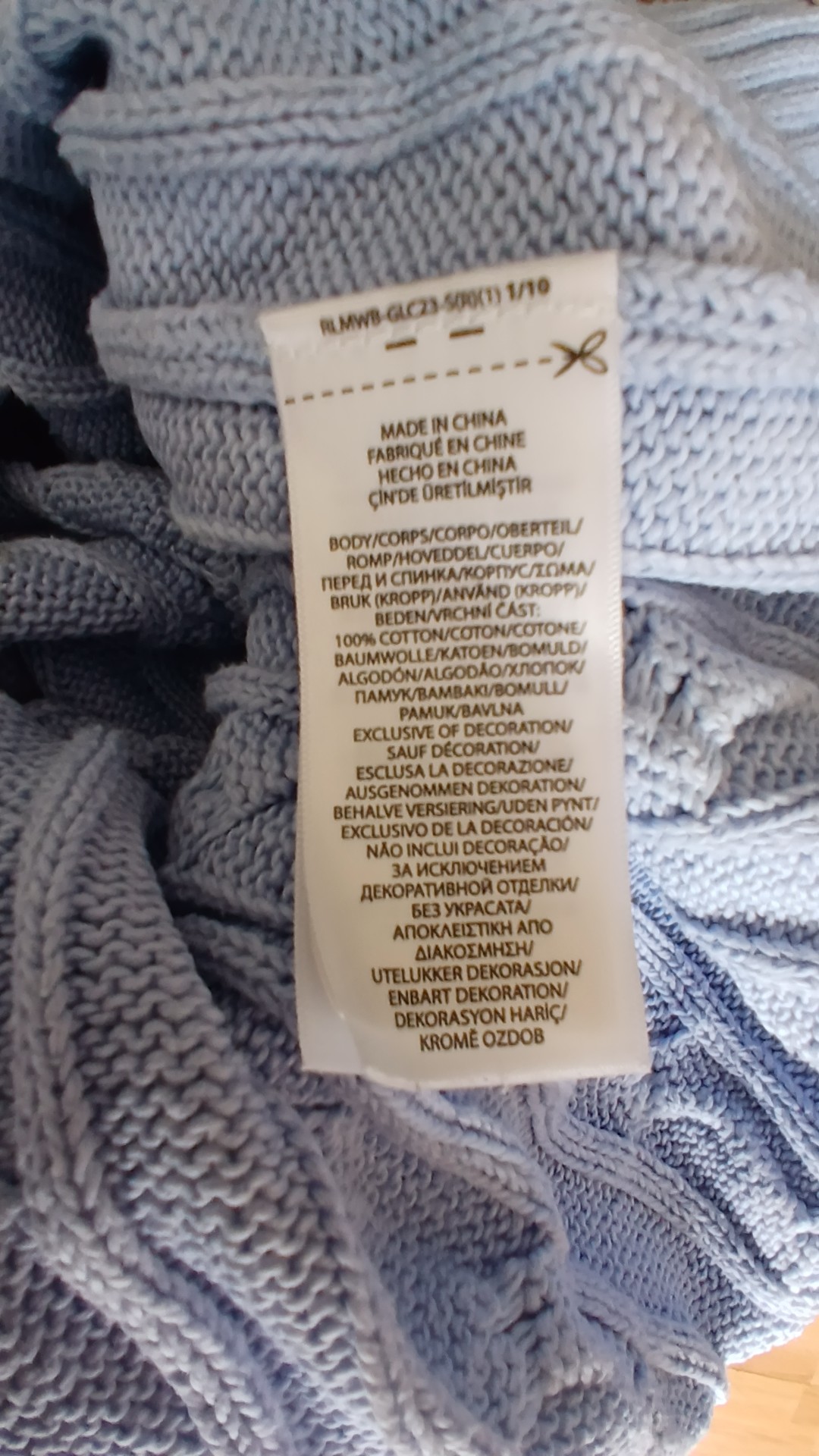Polo Ralph Lauren Light Blue Cable Knit Jumper Large image 7