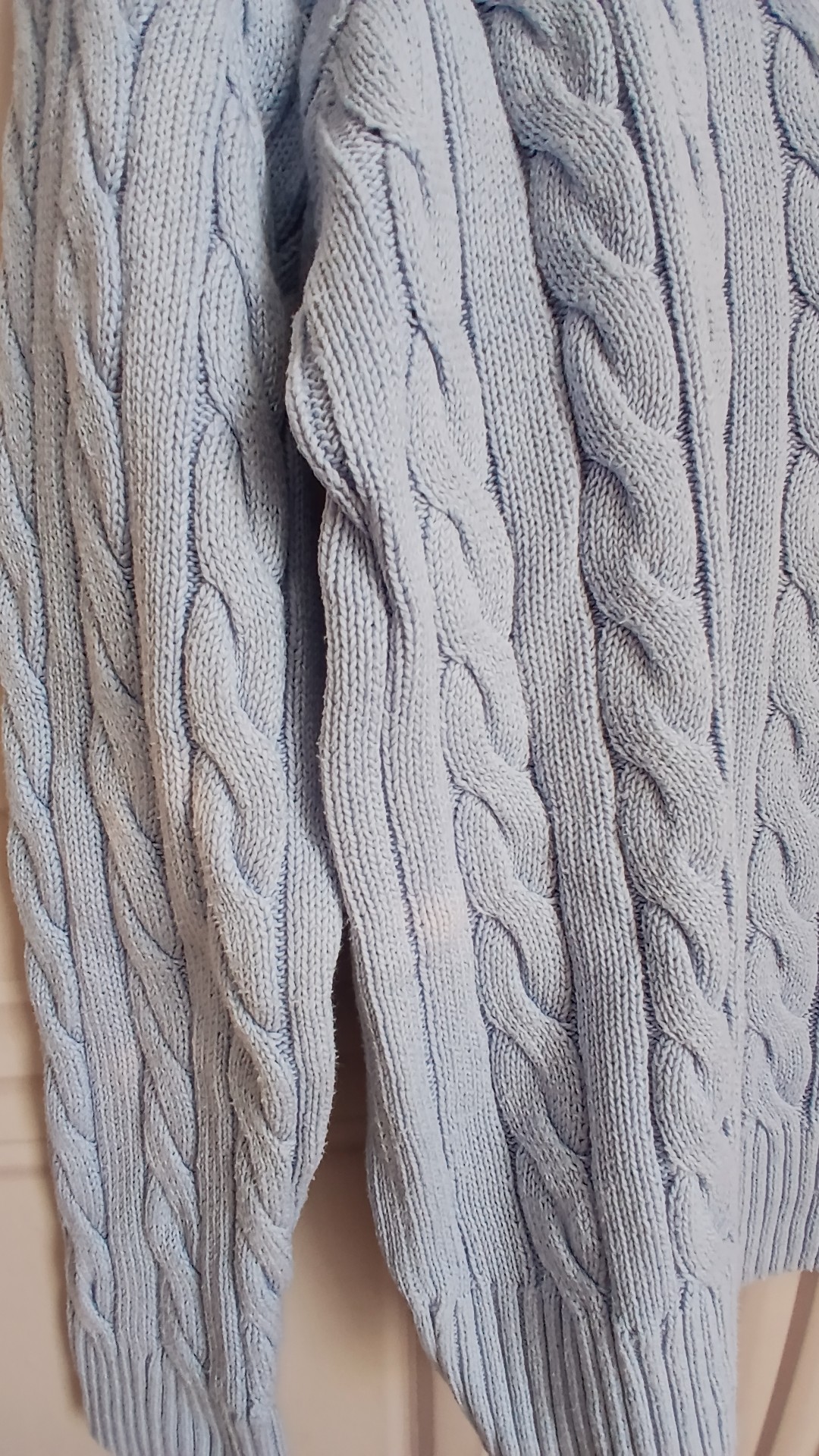 Polo Ralph Lauren Light Blue Cable Knit Jumper Large image 9