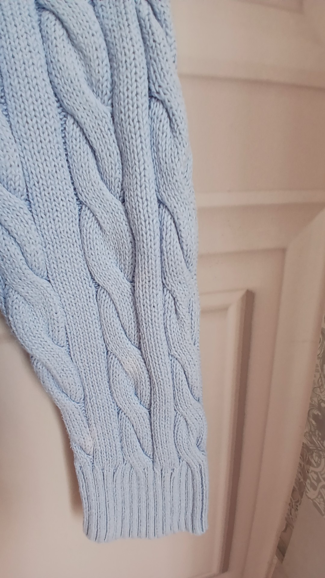 Polo Ralph Lauren Light Blue Cable Knit Jumper Large image 10