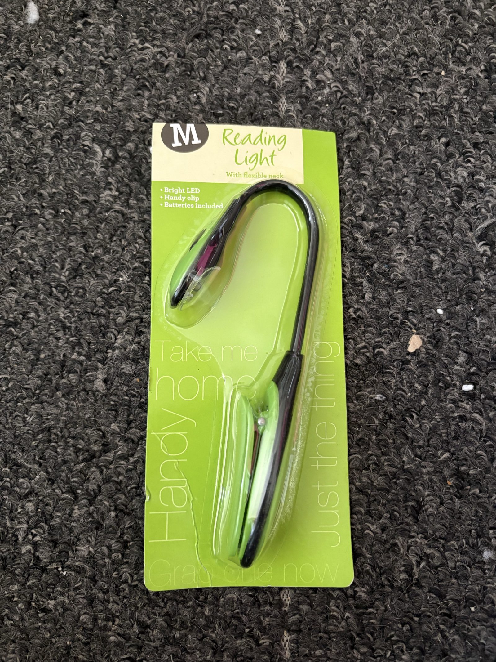 M Black Reading Light with Flexible Neck