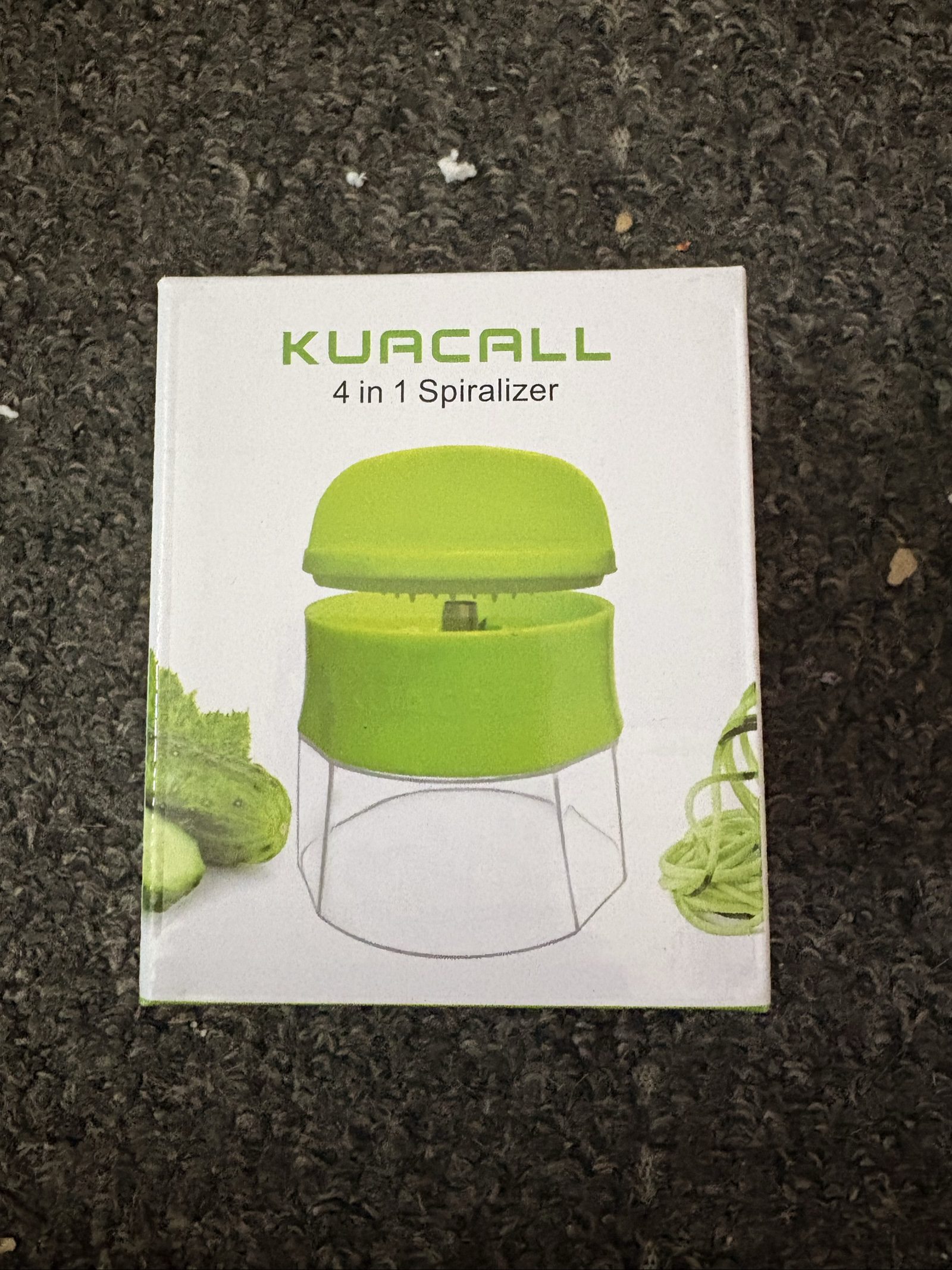 Kuacall Green 4 in 1 Spiralizer Vegetable Cutter