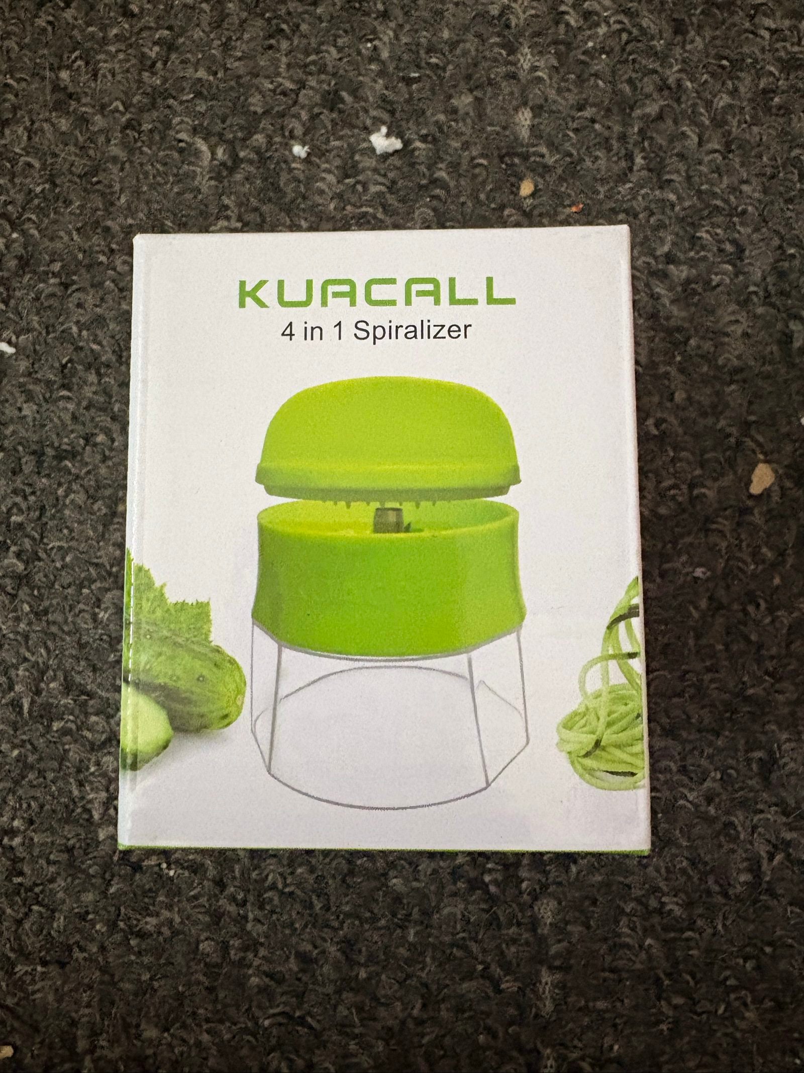Kuacall Green 4 in 1 Spiralizer Vegetable Slicer
