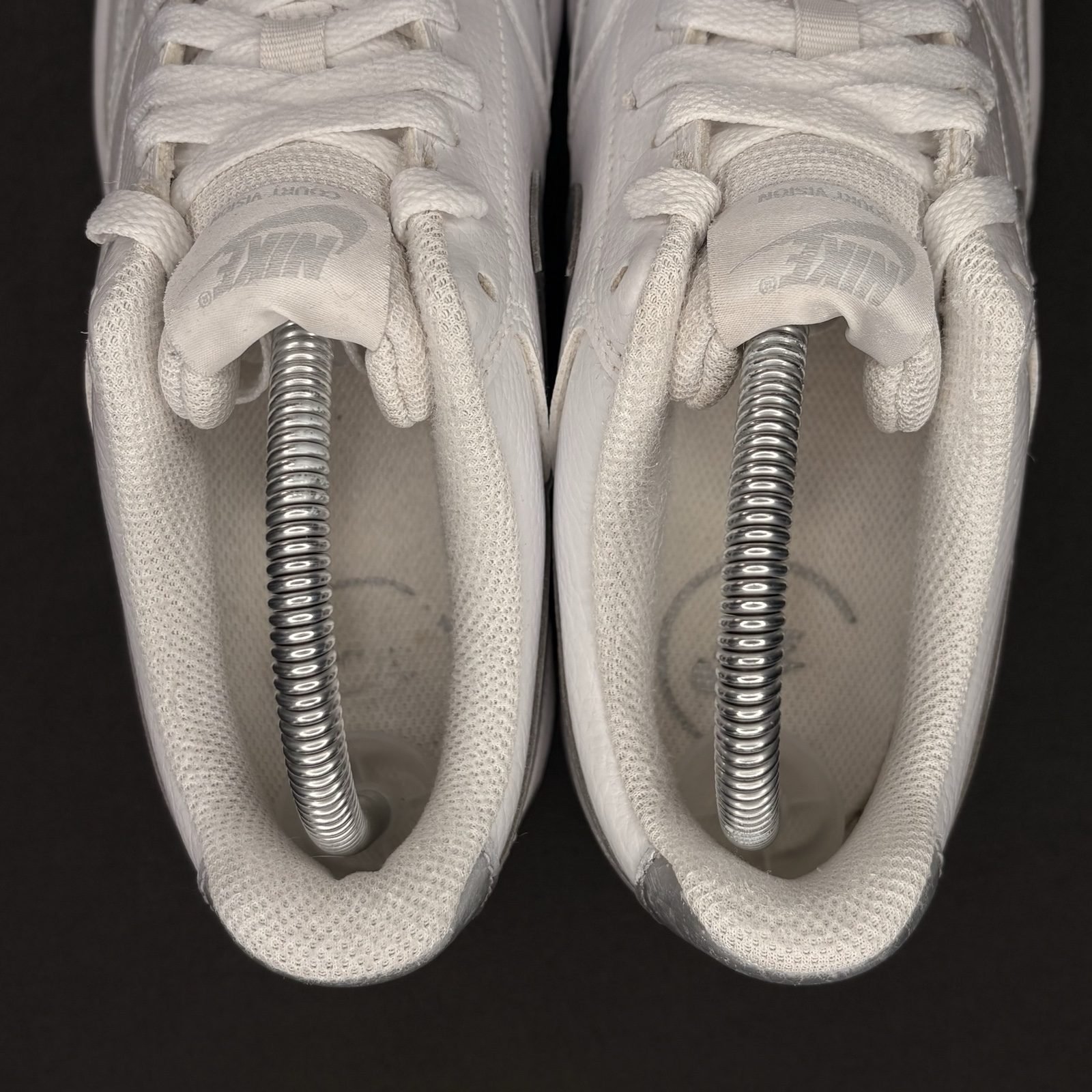 Nike White & Silver Court Vision Low Sneakers image 4