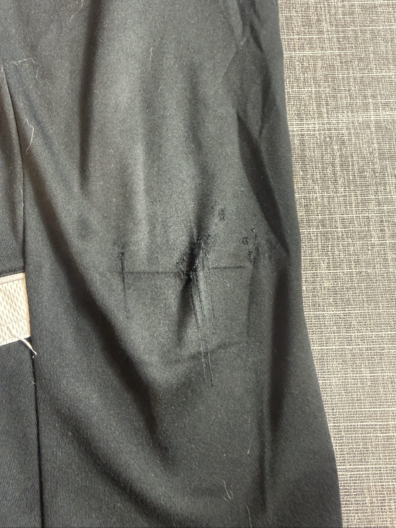 Nike Men's Black Track Pants with White Logo Elastic Waistband image 4