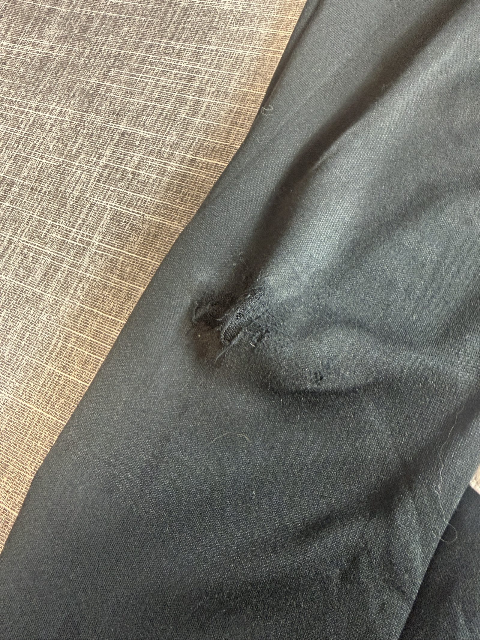Nike Men's Black Track Pants with White Logo Elastic Waistband image 5
