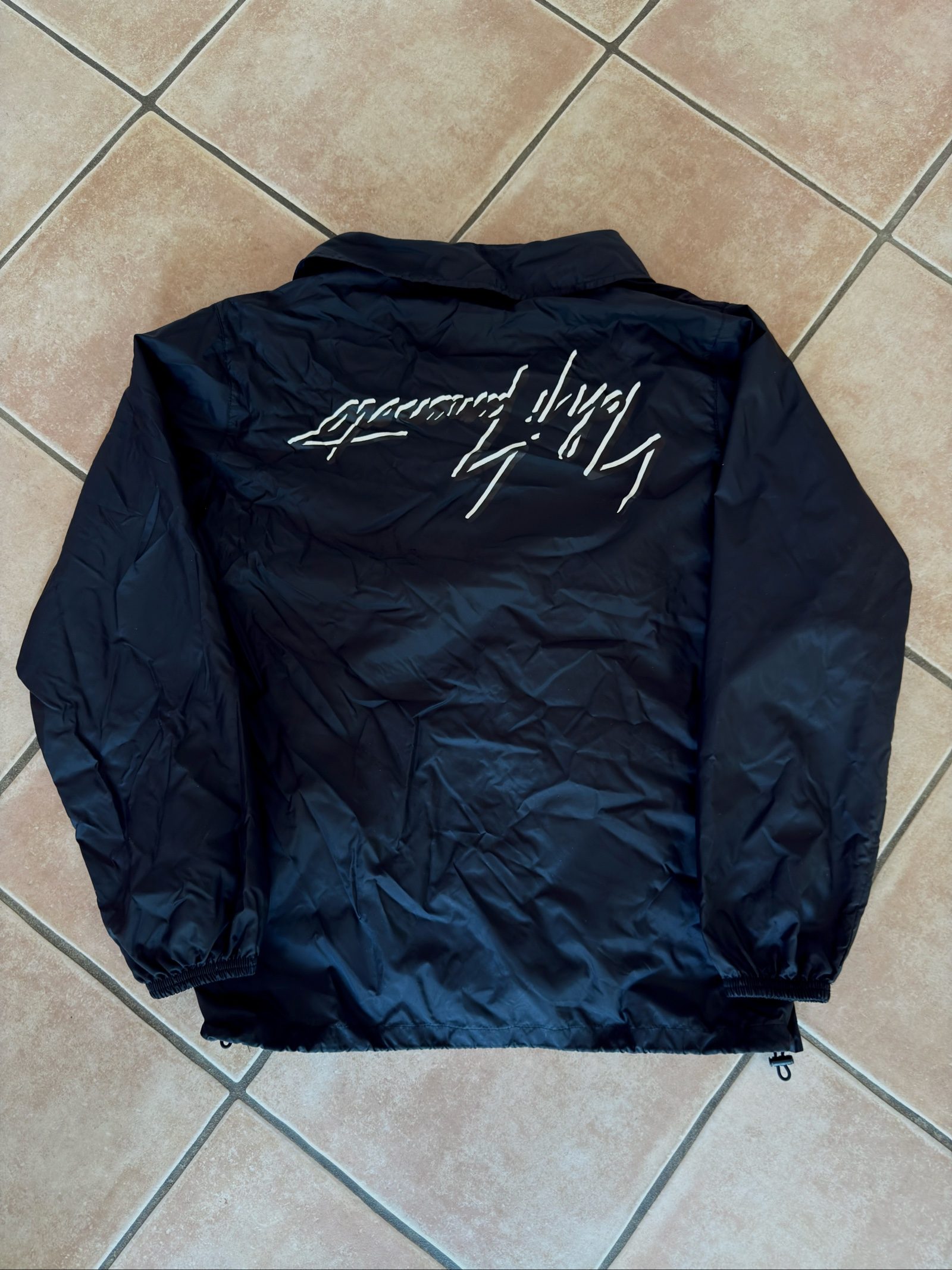 Ground Y Black Nylon Coach Jacket Large Logo Large image 5