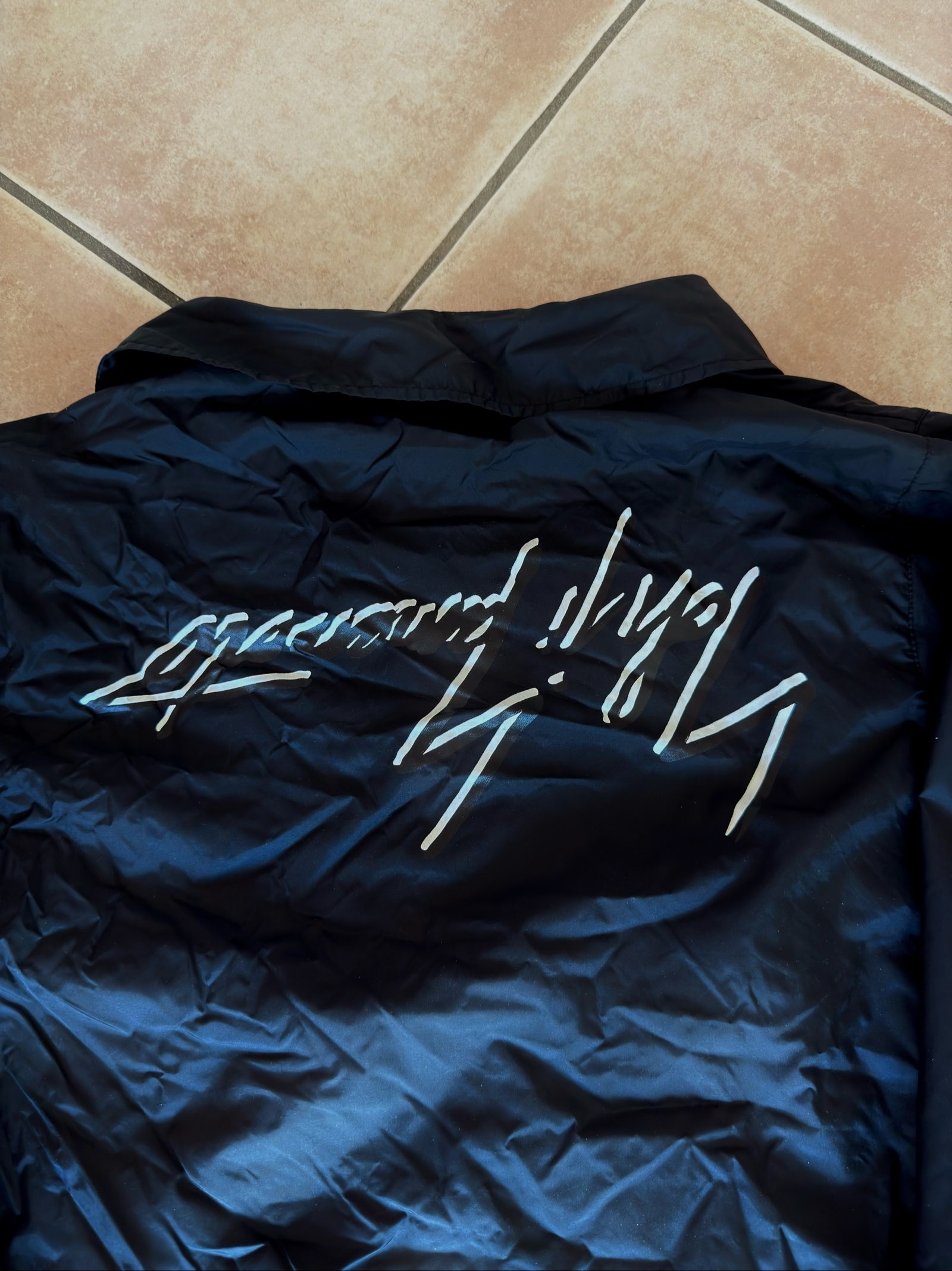 Ground Y Black Nylon Coach Jacket Large Logo Large image 7
