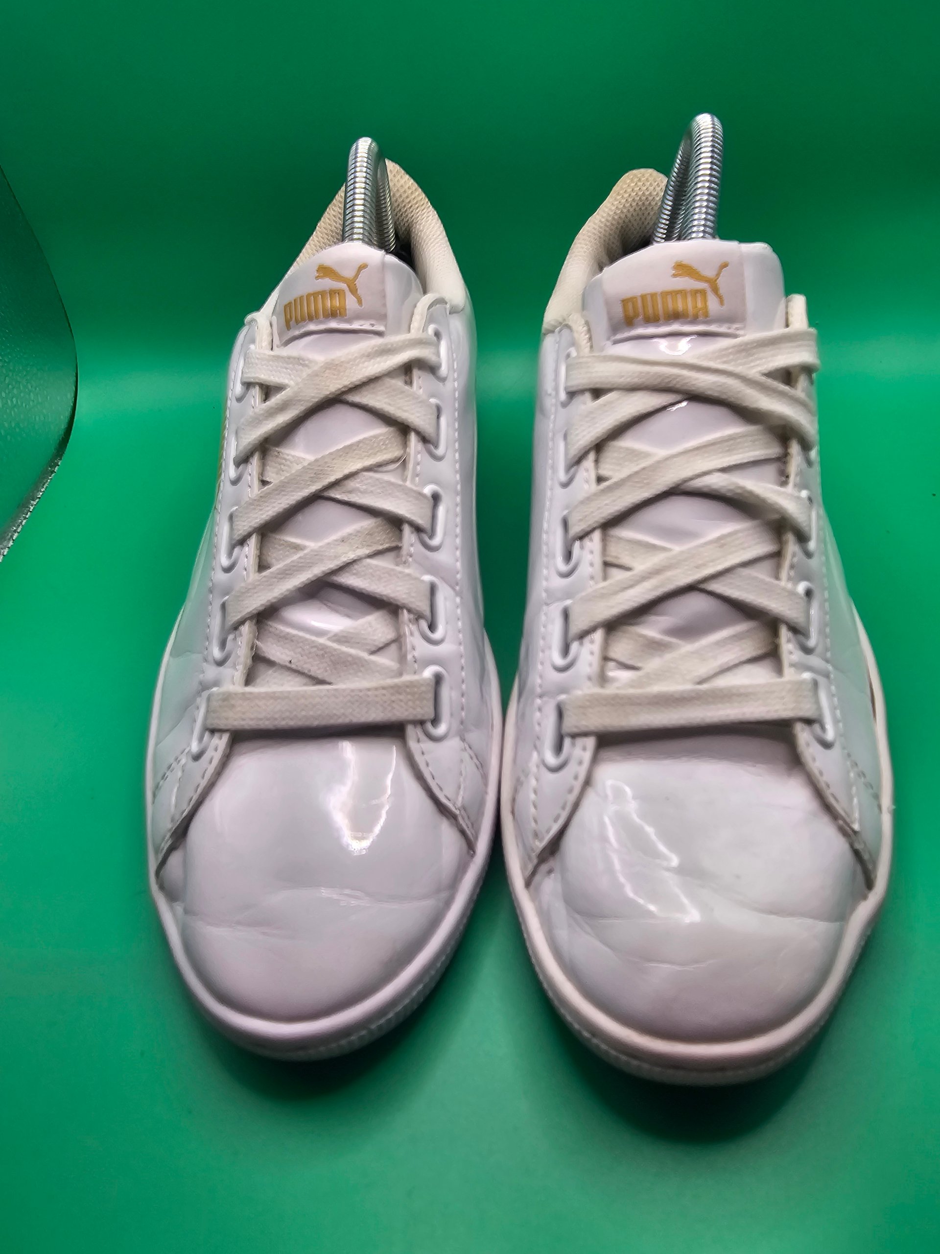 Puma White & Gold Casual Sneakers UK 7 Womens Ladies image 2
