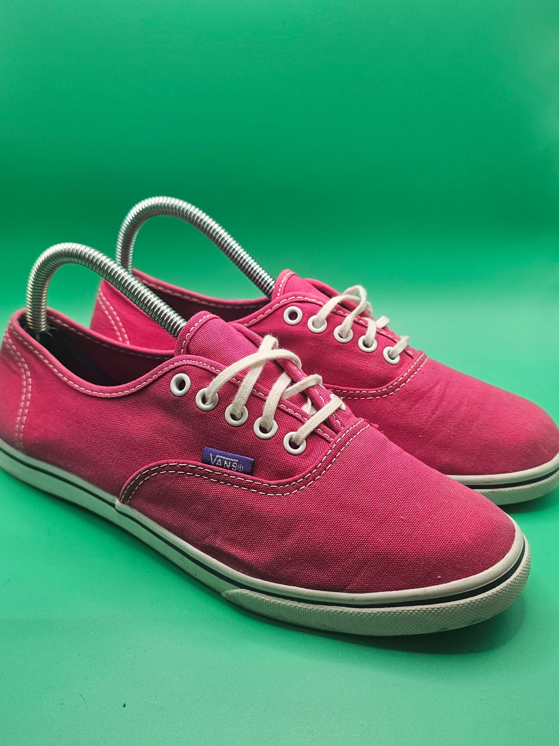 Vans Hot Pink & White Canvas Sneakers UK Size 6 Casual Skater