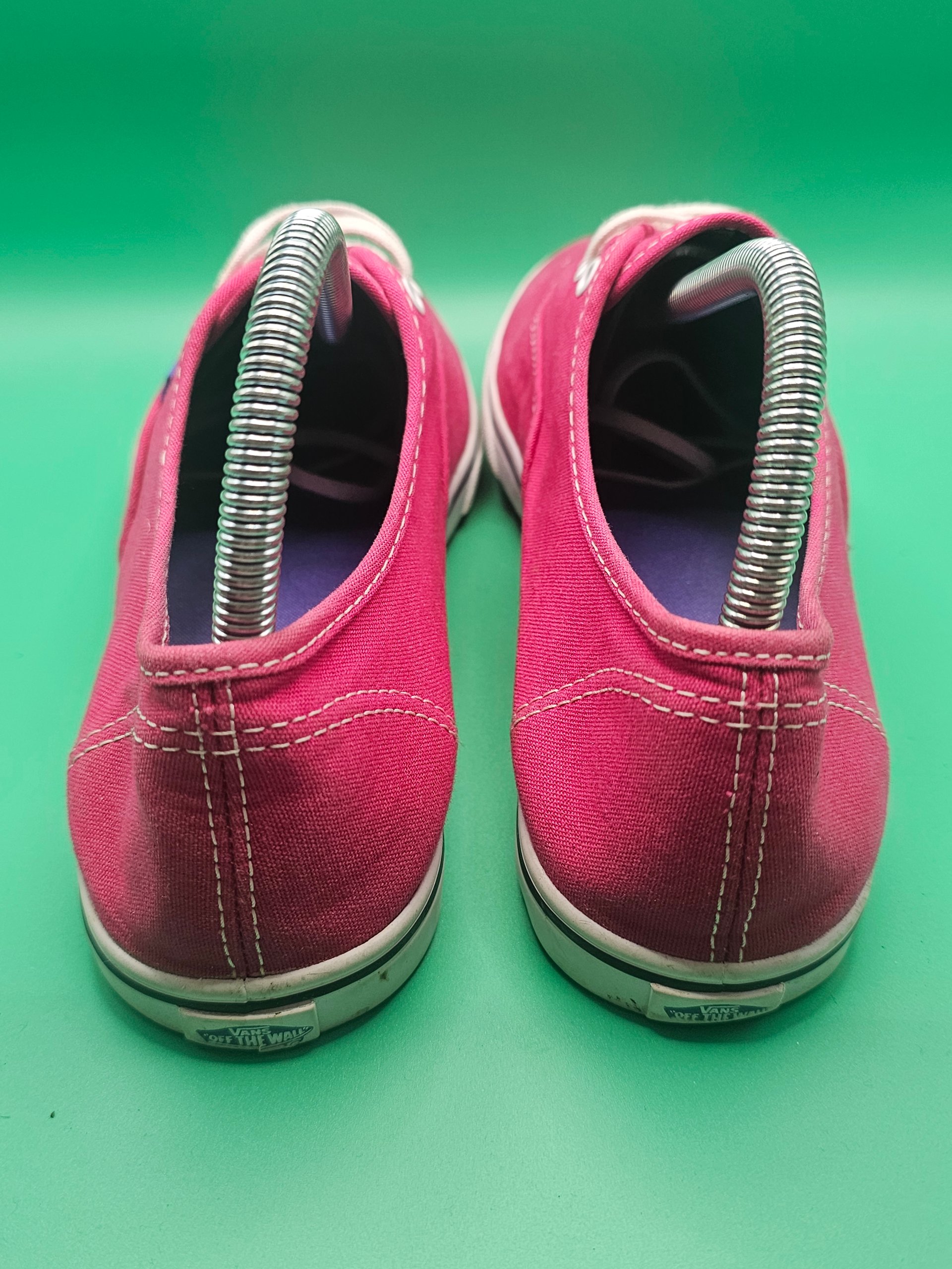Vans Hot Pink & White Canvas Sneakers UK Size 6 Casual Skater image 4