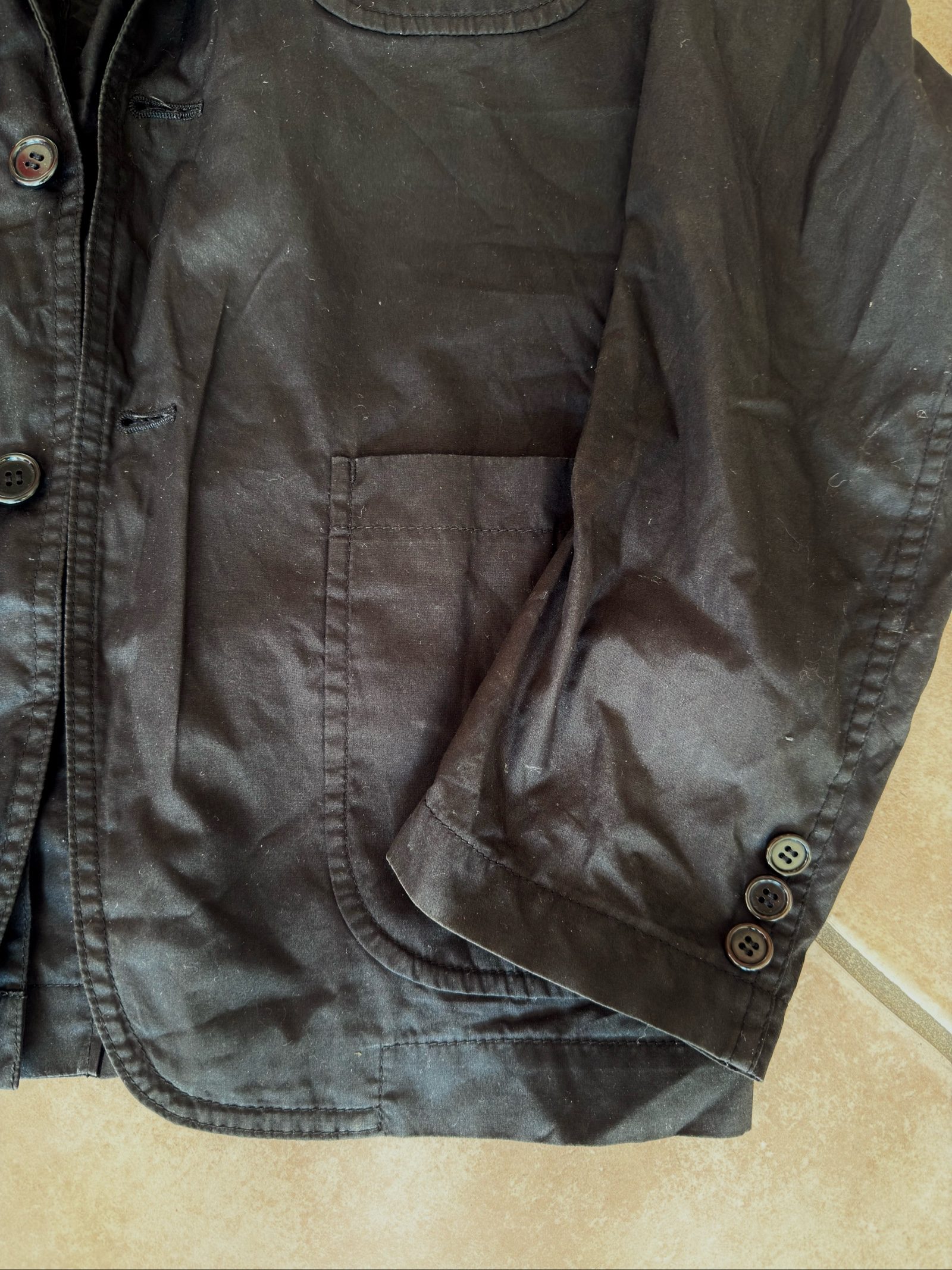 Comme des Garçons Homme Black Cotton Blazer Small image 3