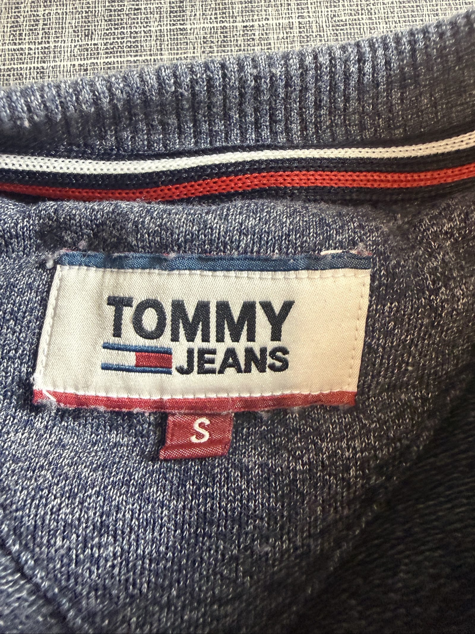 Tommy Jeans Men’s Grey Crew Neck Sweatshirt Small 1985 Logo image 3
