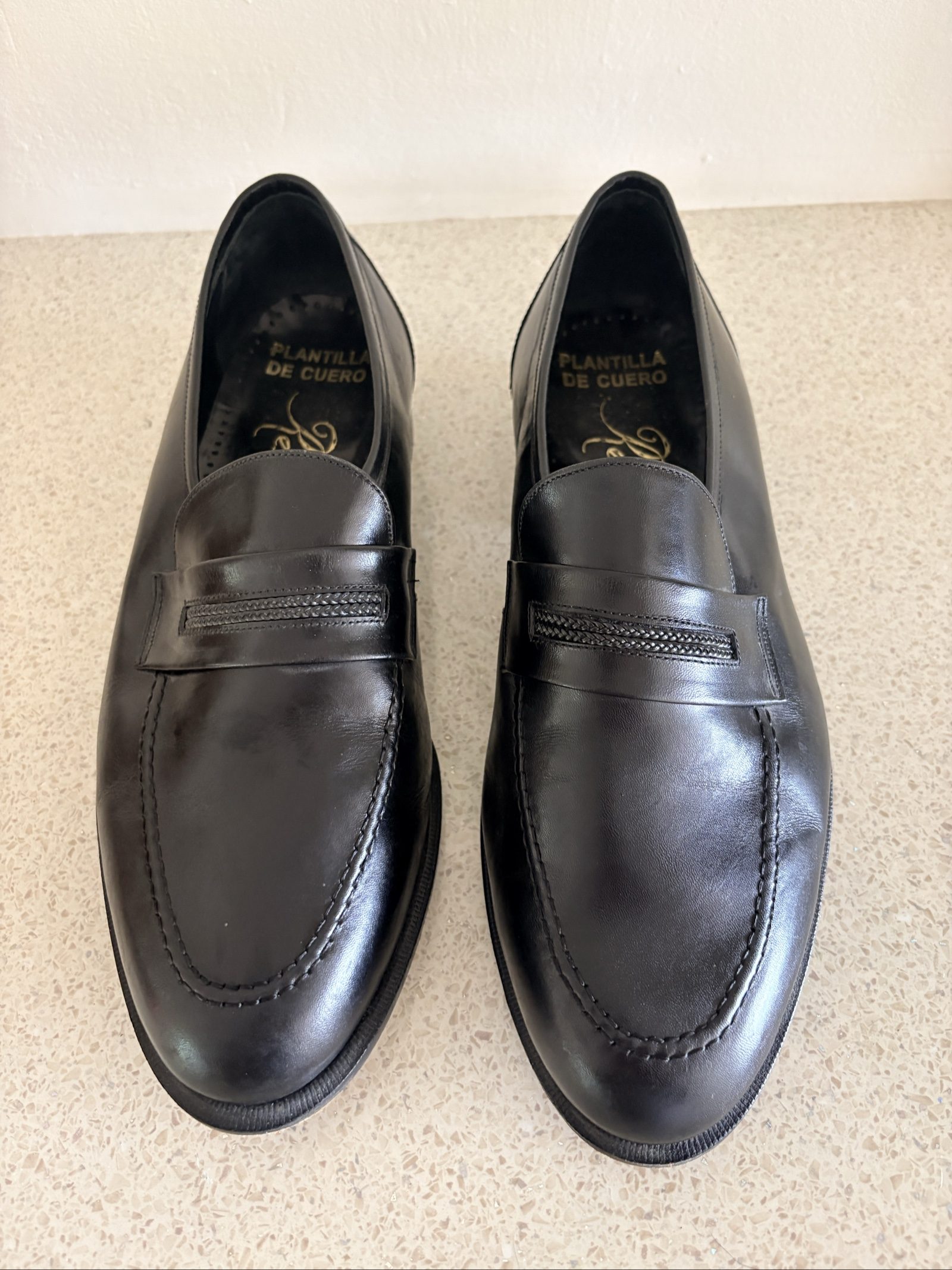 Pexag's Black Leather Loafers Size Other Casual