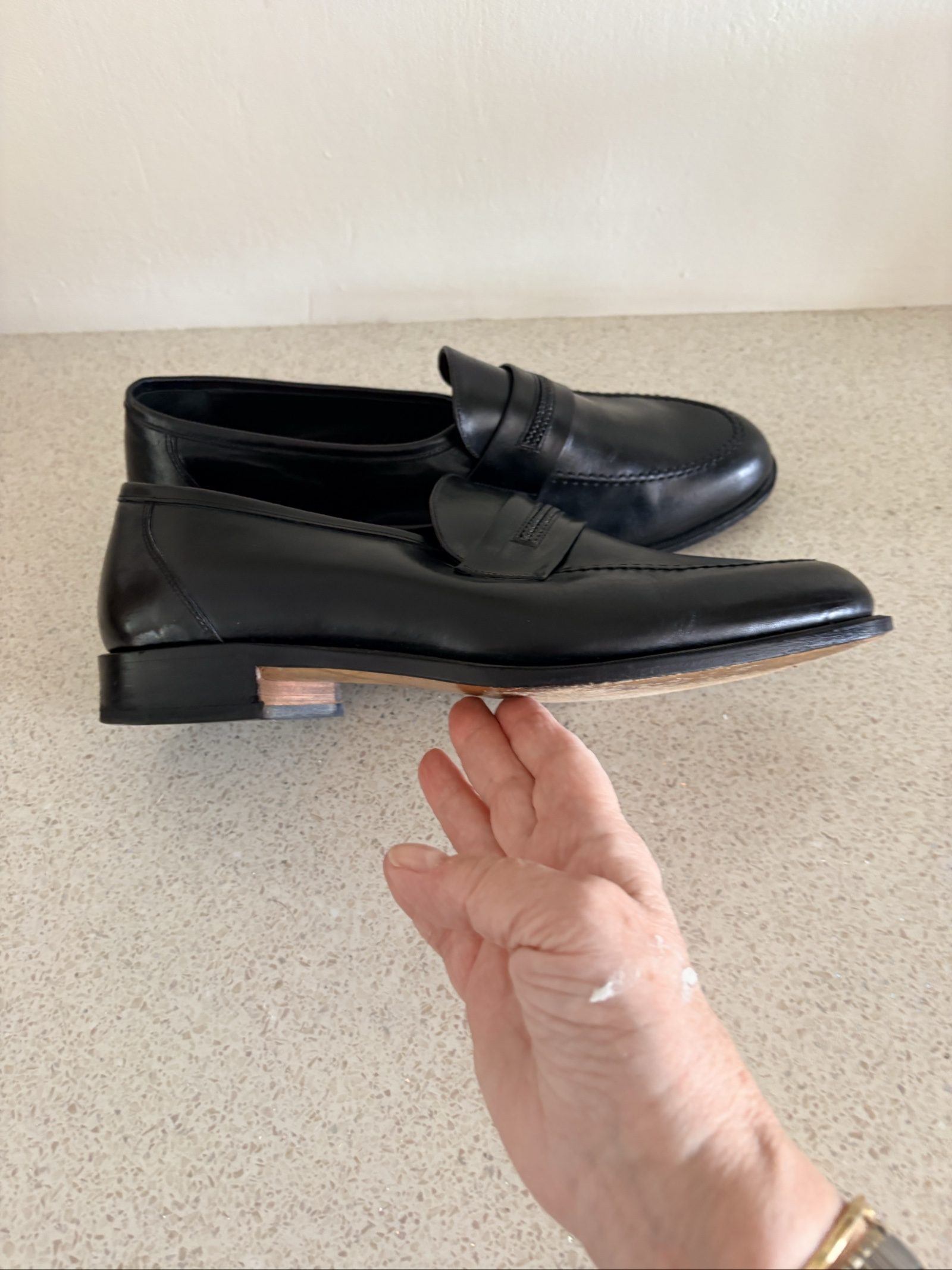 Pexag's Black Leather Loafers Size Other Casual image 4