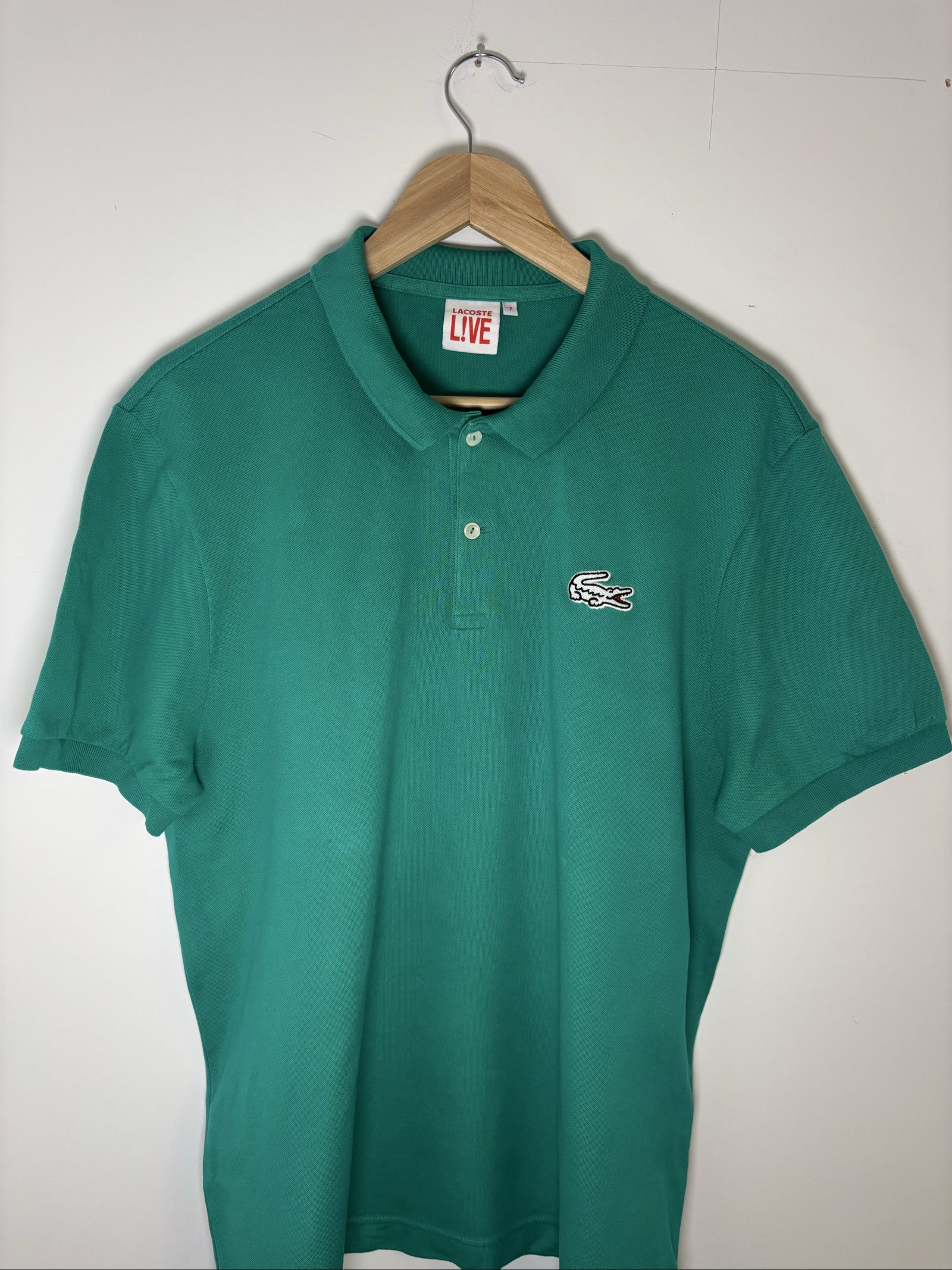 Lacoste Live Green Croc Logo Men's Polo Shirt Size 7 image 2