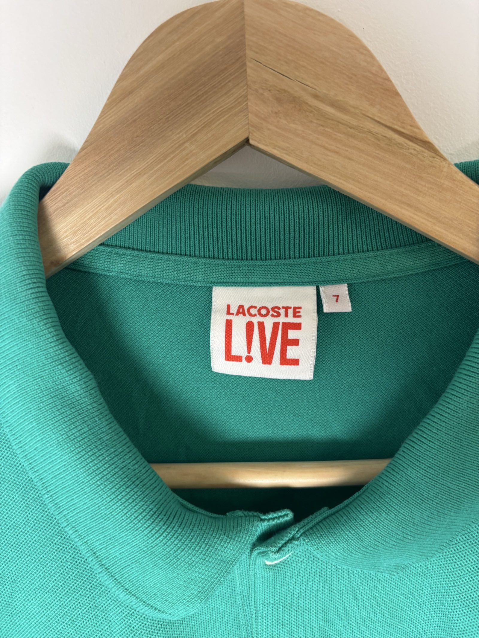 Lacoste Live Green Croc Logo Men's Polo Shirt Size 7 image 3