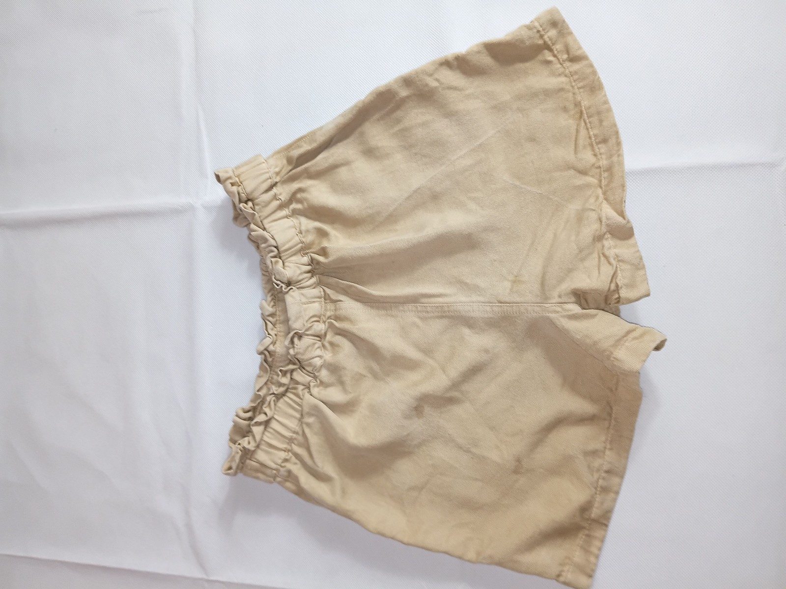 River Island Beige Paperbag Waist Shorts 11-12 Years Cotton image 2