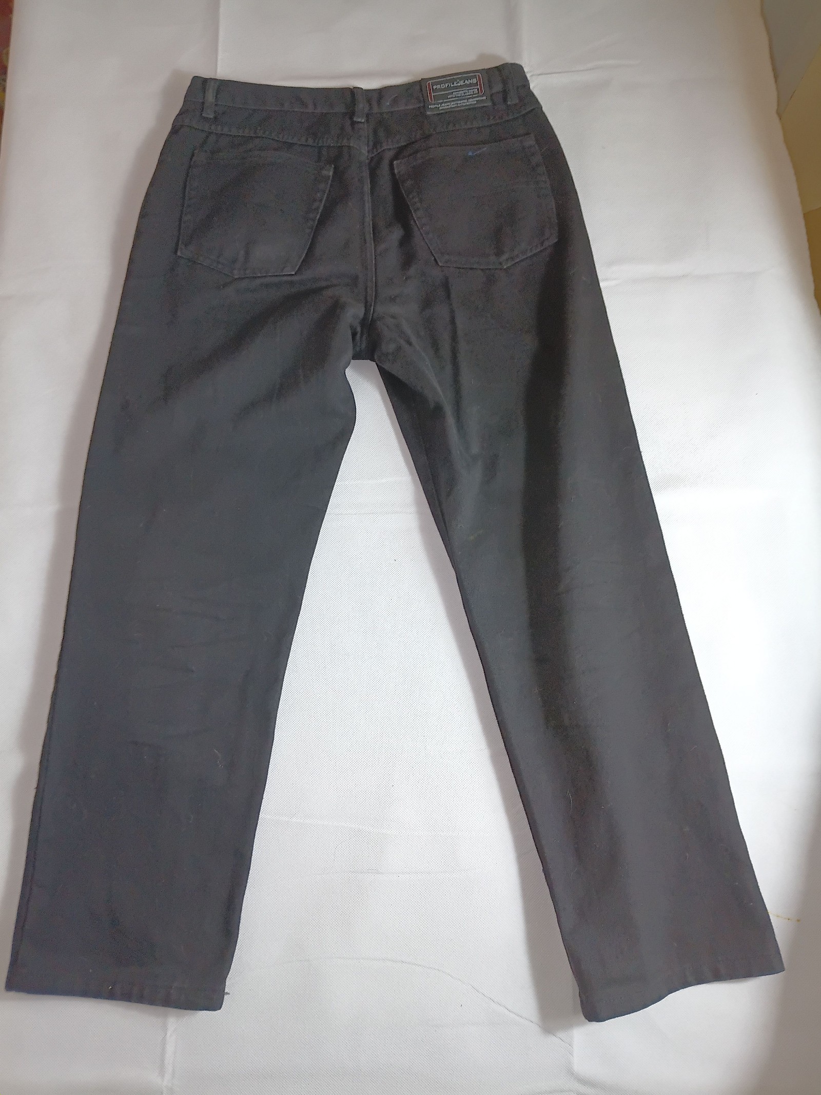Profile Black Straight Leg Jeans 36 Waist 34 Leg Cotton image 4