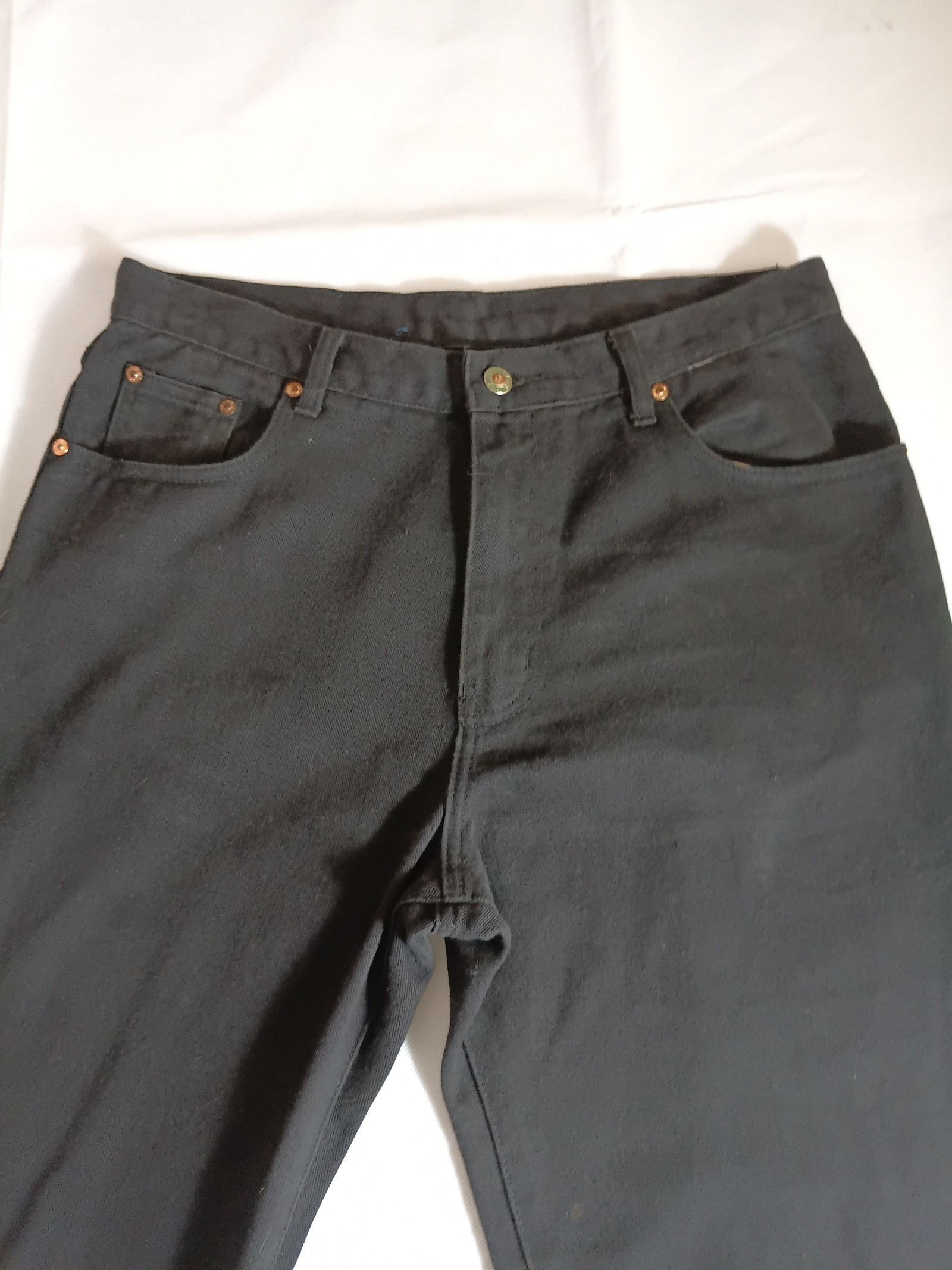 Profile Black Straight Leg Jeans 36 Waist 34 Leg Cotton image 6