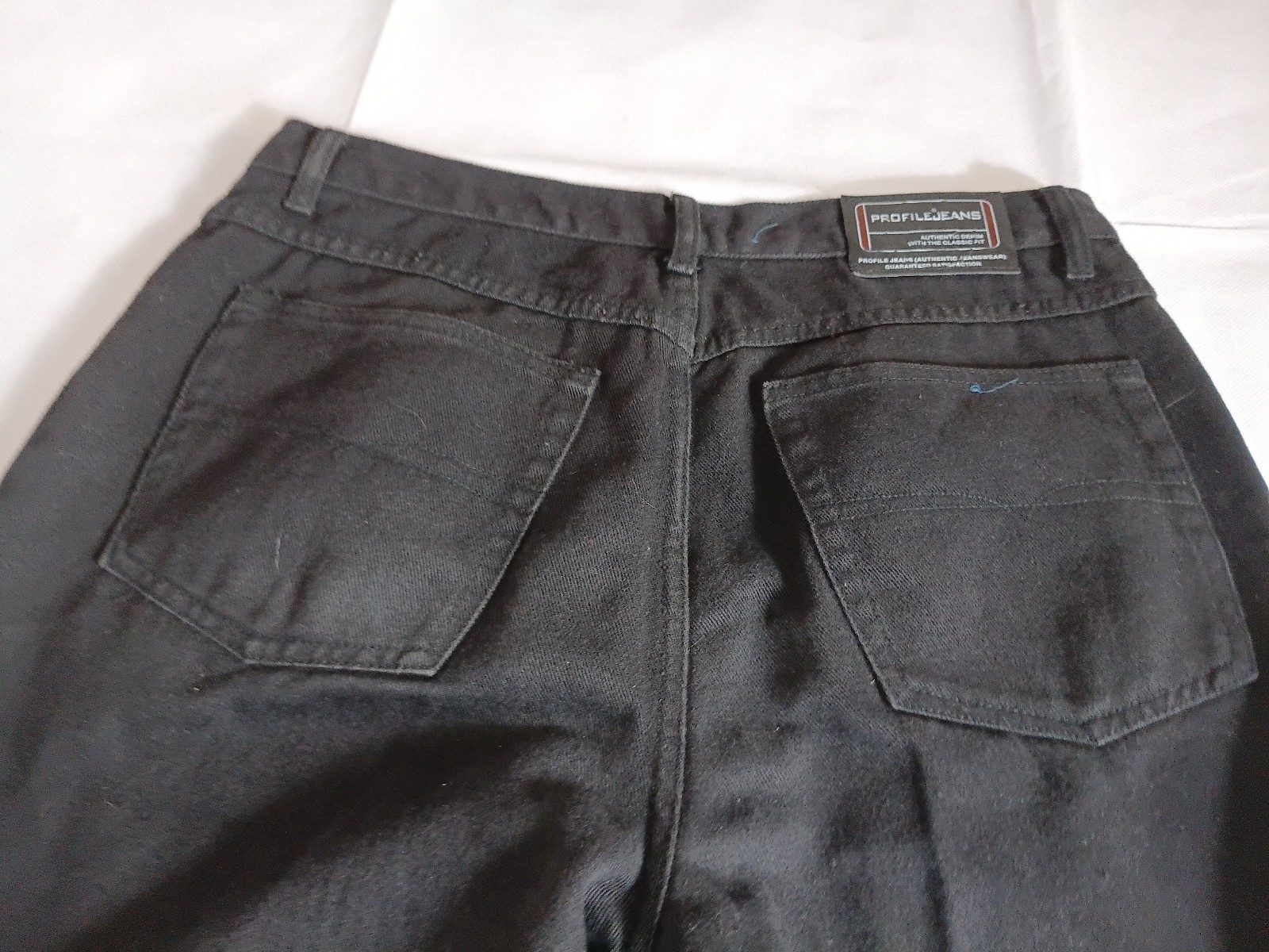 Profile Black Straight Leg Jeans 36 Waist 34 Leg Cotton image 9