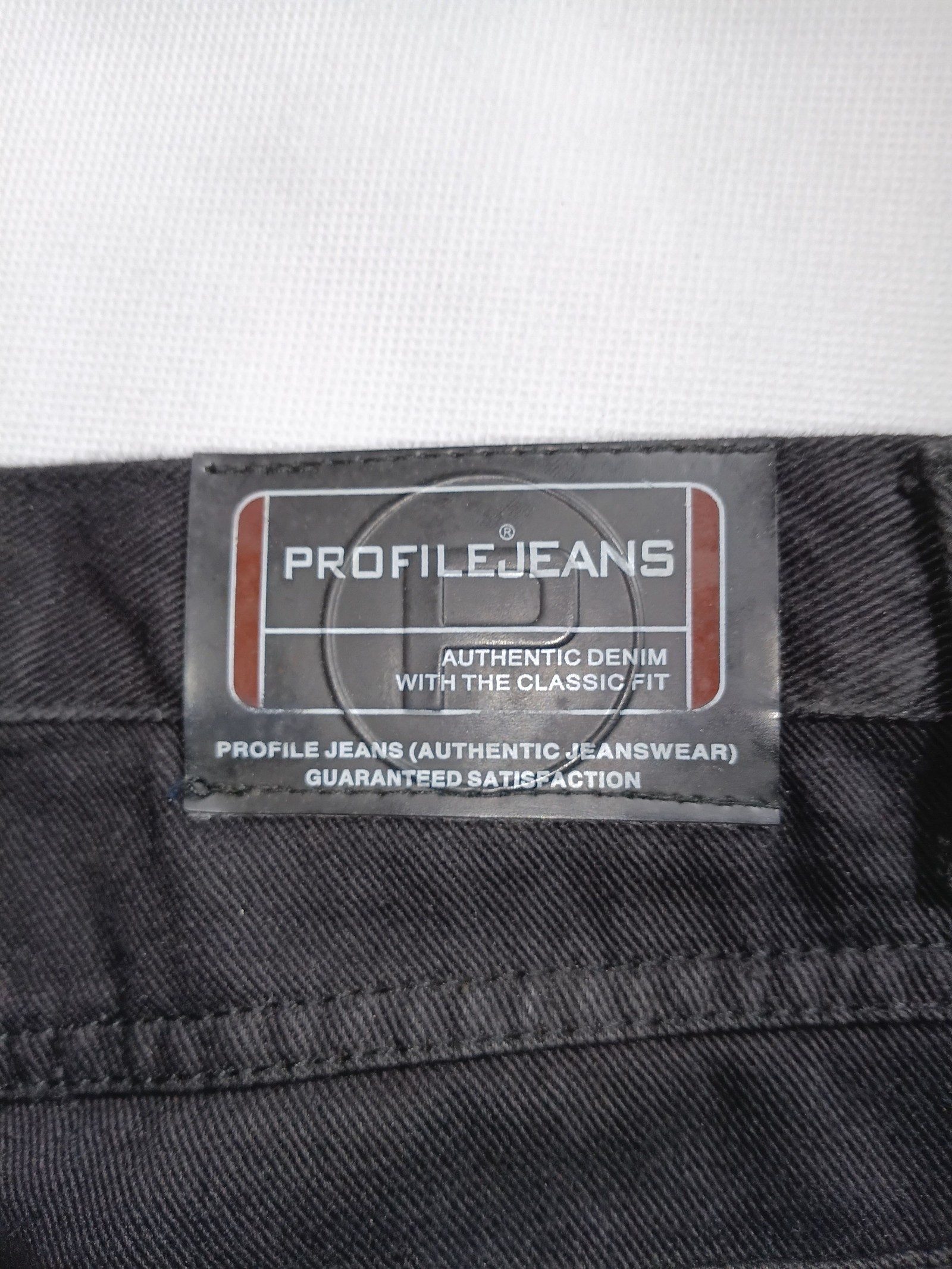 Profile Black Straight Leg Jeans 36 Waist 34 Leg Cotton image 10