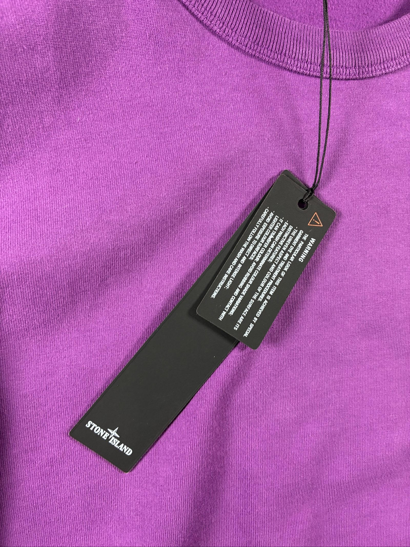 Stone Island Purple Logo Patch Crewneck Sweatshirt Small image 3