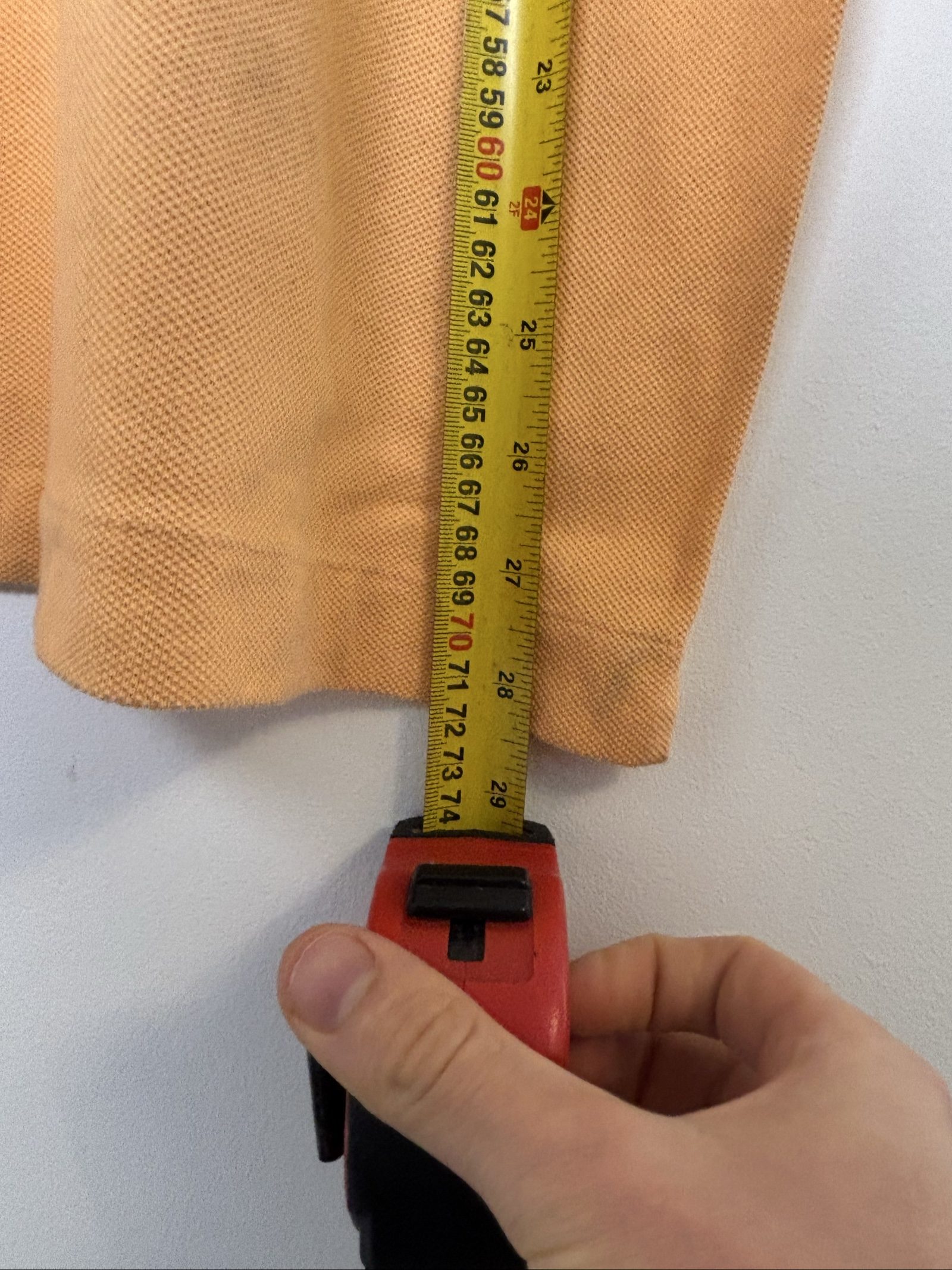 Lacoste Men's Peach Cotton Polo Shirt Size 4 Chest 40 in (102 cm) Length 28 in (71 cm) image 5
