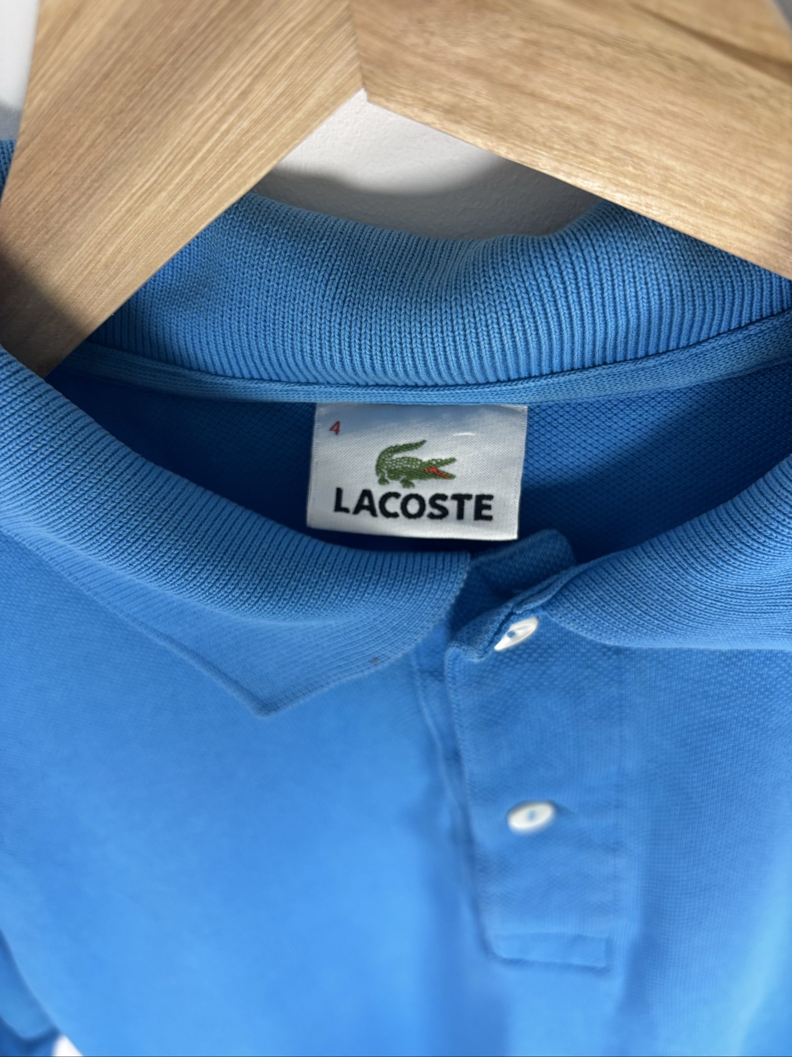 Lacoste Men's Blue Classic Cotton Polo Shirt Size 4 image 3