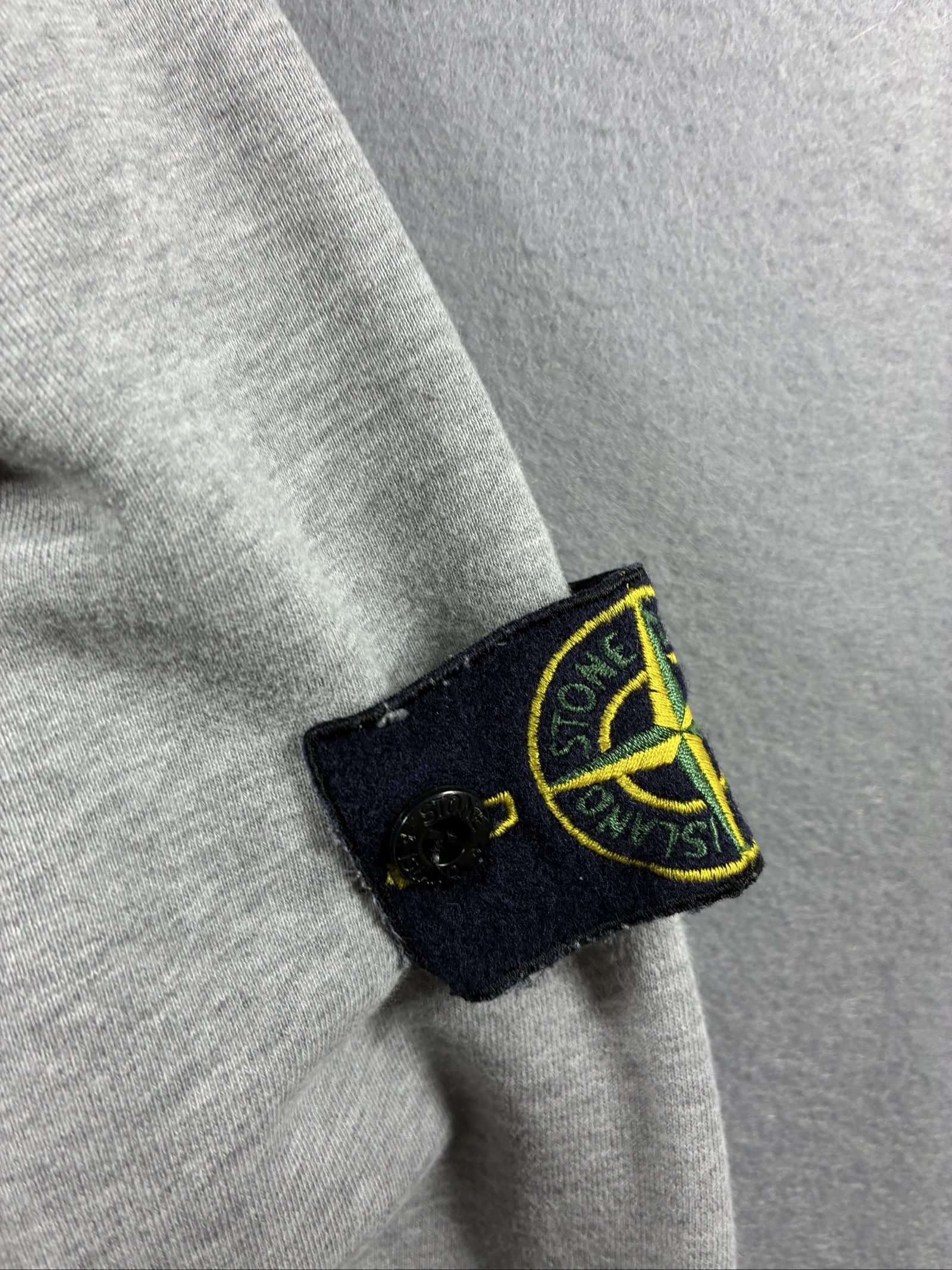 Stone Island Men's Grey Cotton Hoodie Medium image 3