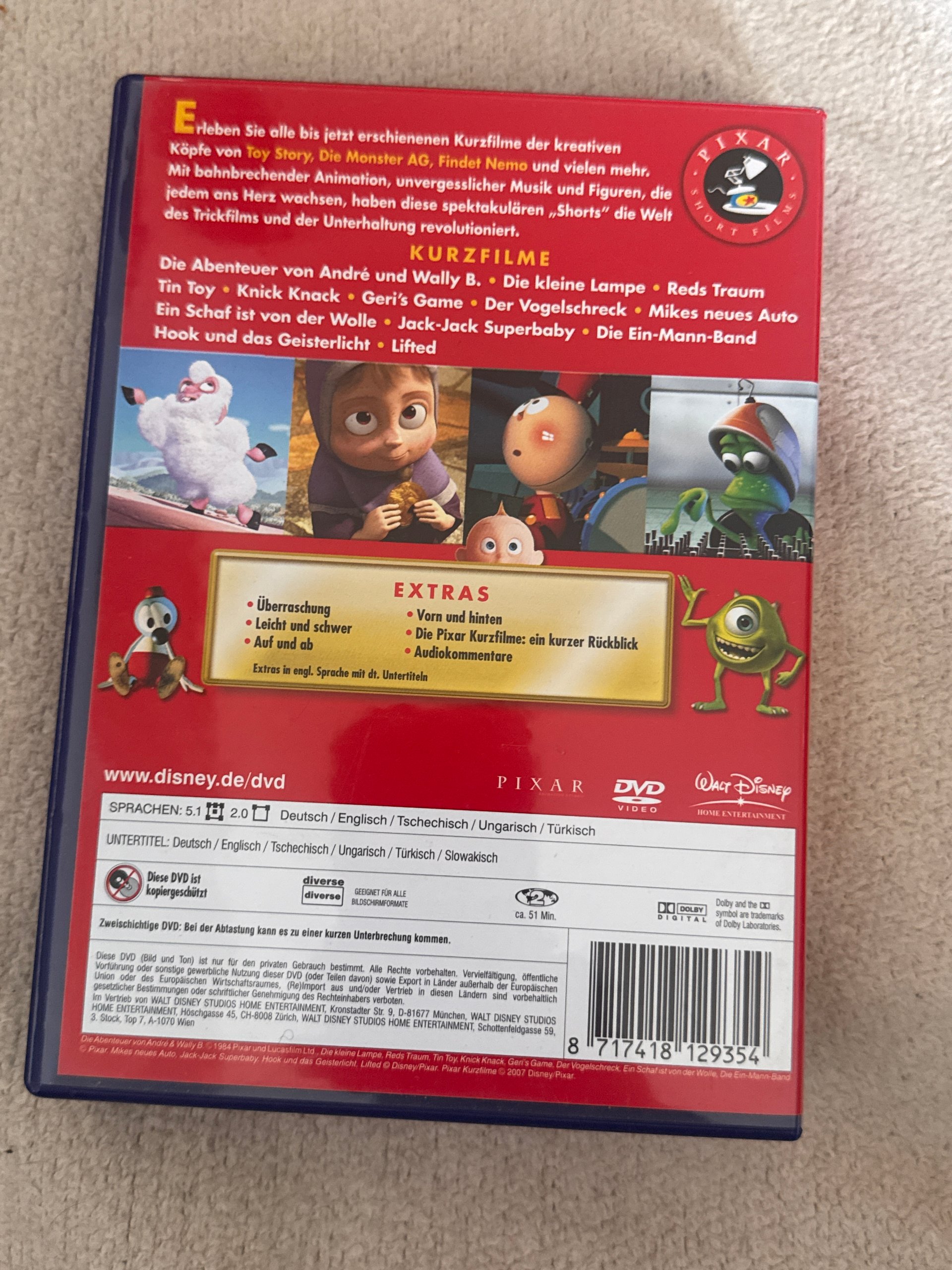 Pixar Complete Short Films Collection DVD German Edition image 2
