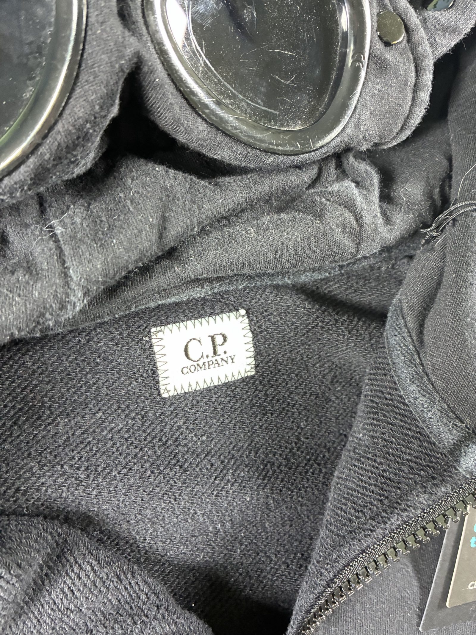 C.P. Company Black Goggle Hoodie Large Cotton image 4