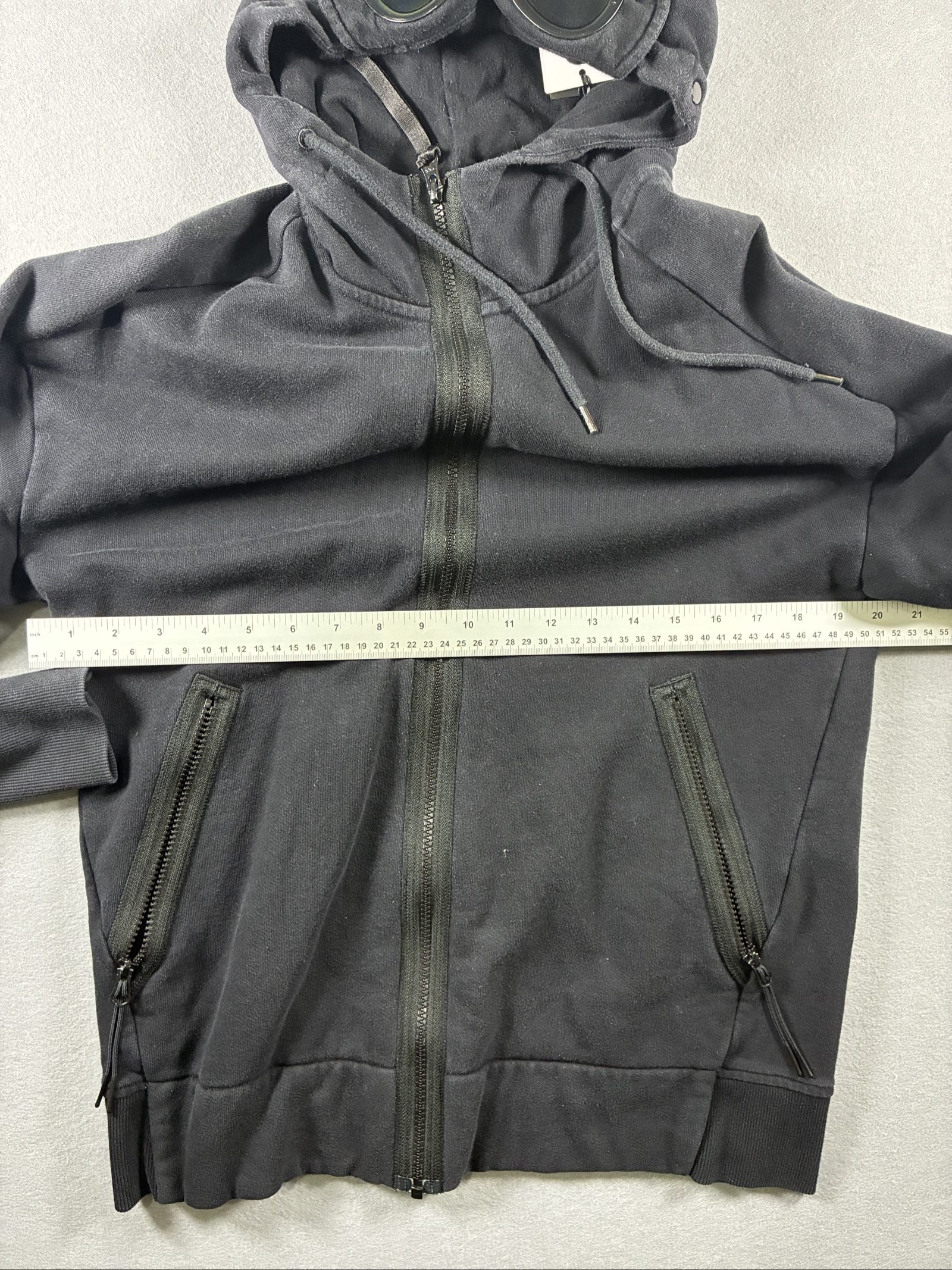 C.P. Company Black Goggle Hoodie Large Cotton image 9