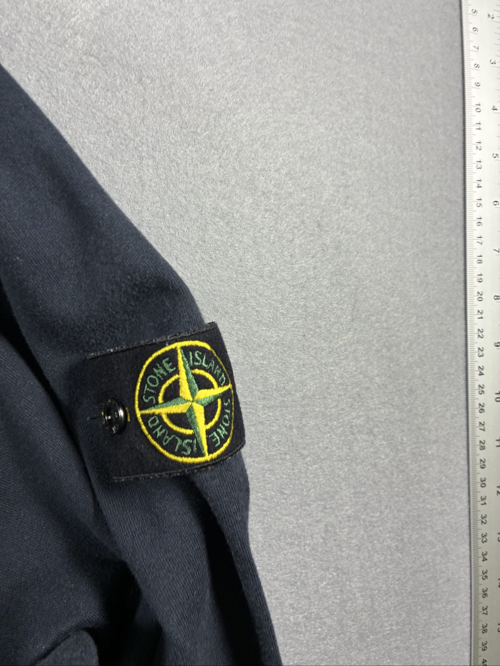 Stone Island Men's Navy Cotton Long Sleeve Sweater XXL Compass Patch image 3