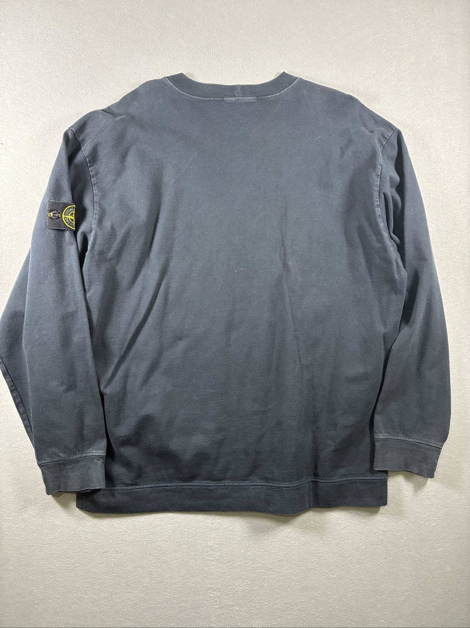 Stone Island Men's Navy Cotton Long Sleeve Sweater XXL Compass Patch image 5
