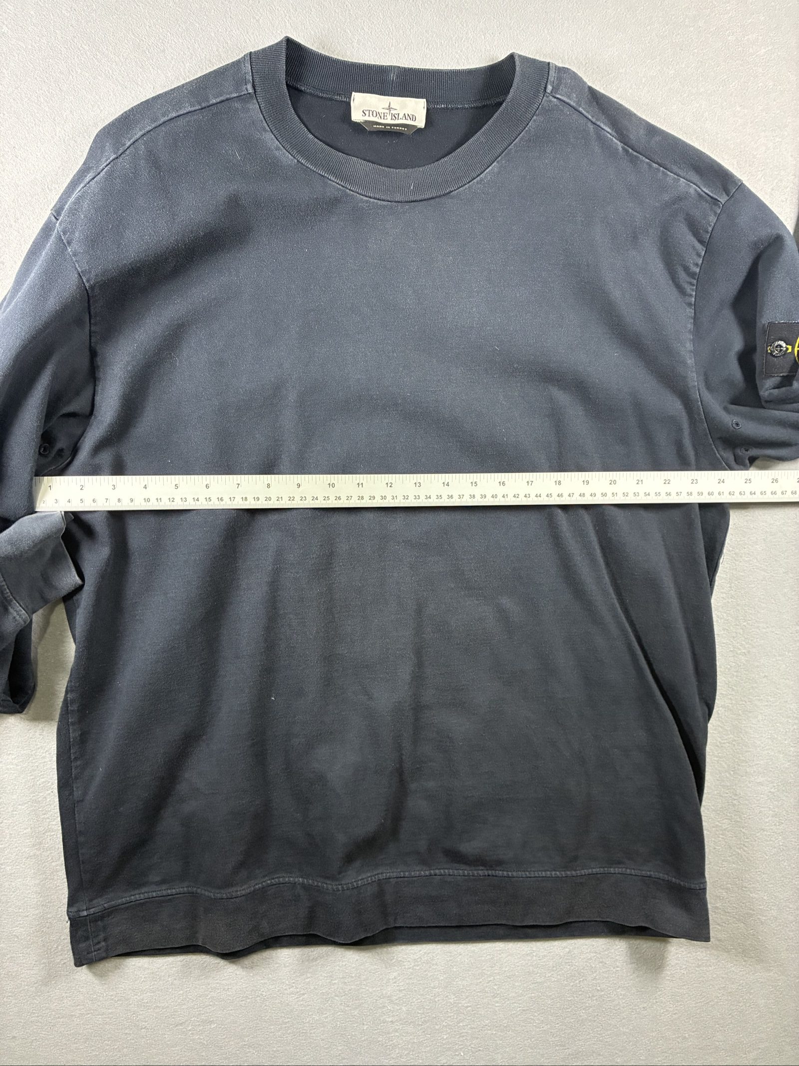 Stone Island Men's Navy Cotton Long Sleeve Sweater XXL Compass Patch image 6