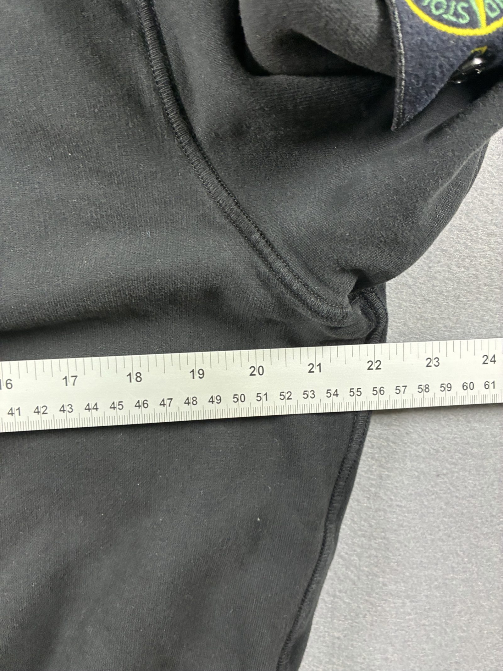 Stone Island Men Black Crewneck Sweatshirt Large Cotton image 7