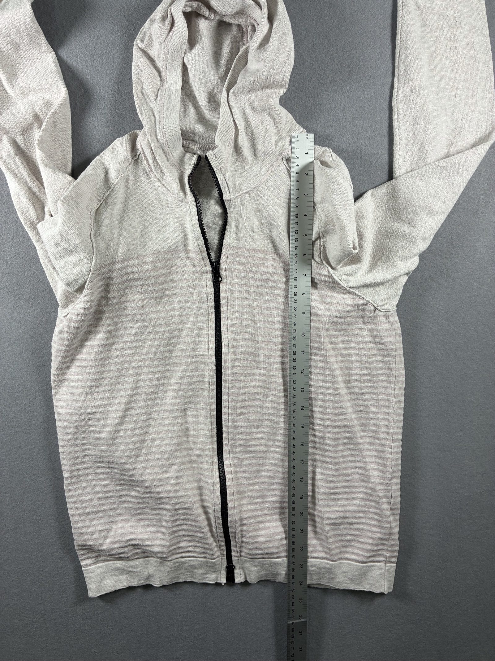 Stone Island Beige & Light Brown Marina Striped Zip Hoodie Small Men image 5