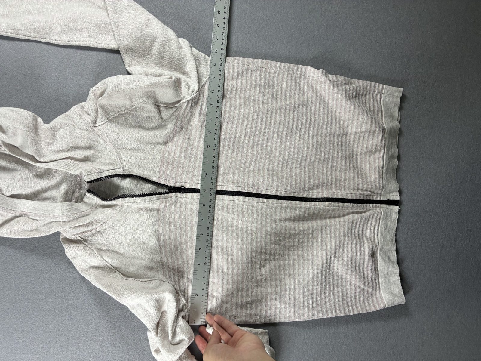 Stone Island Beige & Light Brown Marina Striped Zip Hoodie Small Men image 7