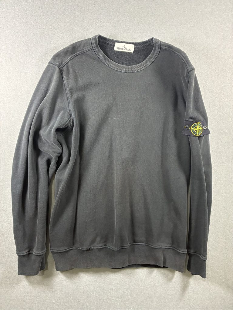 Stone Island Men Grey Logo Crewneck Sweatshirt XL