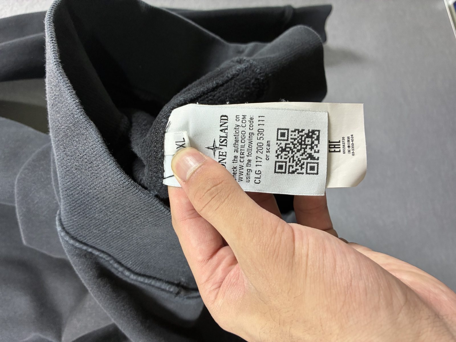 Stone Island Men Grey Logo Crewneck Sweatshirt XL image 4