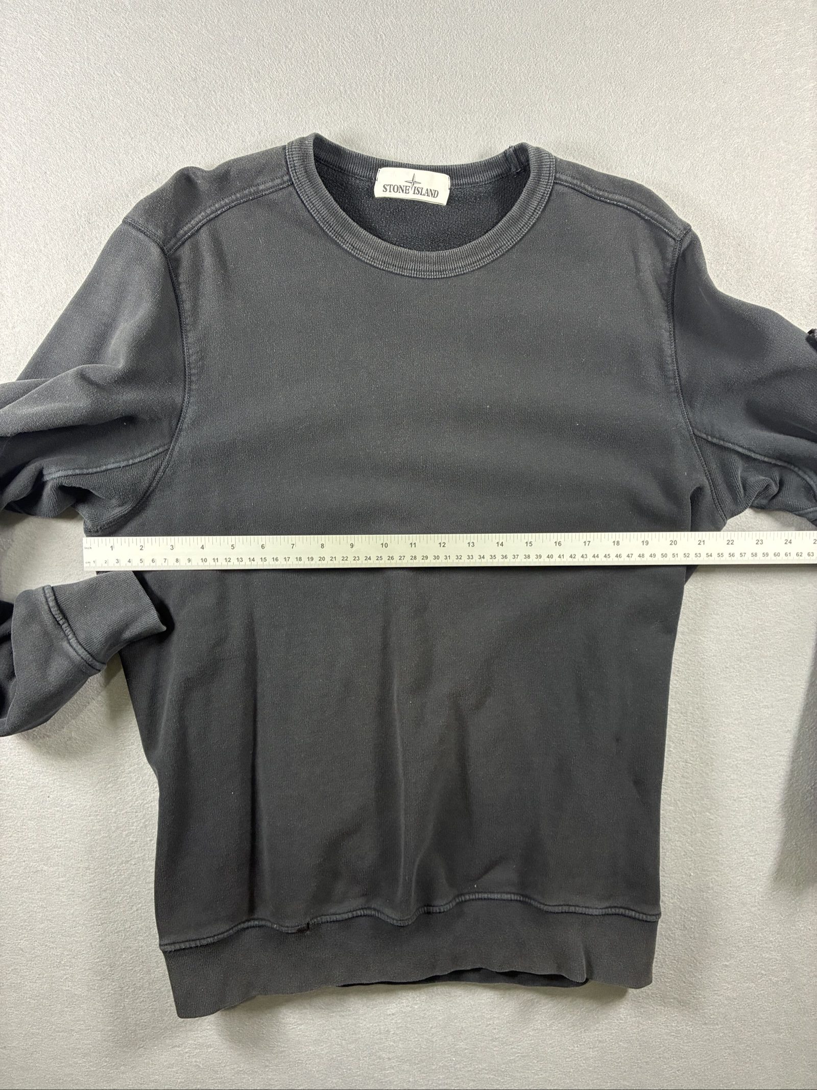 Stone Island Men Grey Logo Crewneck Sweatshirt XL image 6