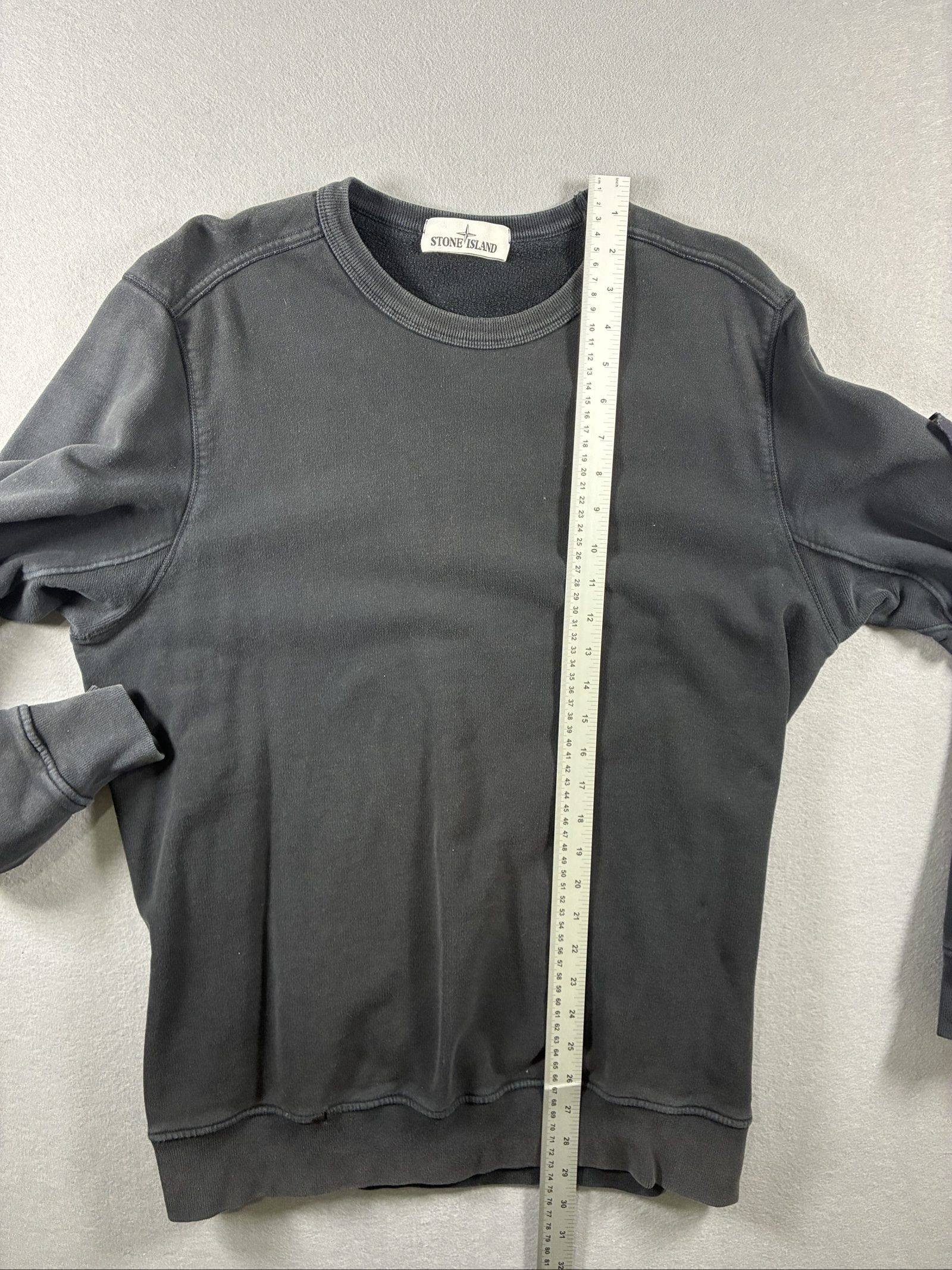 Stone Island Men Grey Logo Crewneck Sweatshirt XL image 8