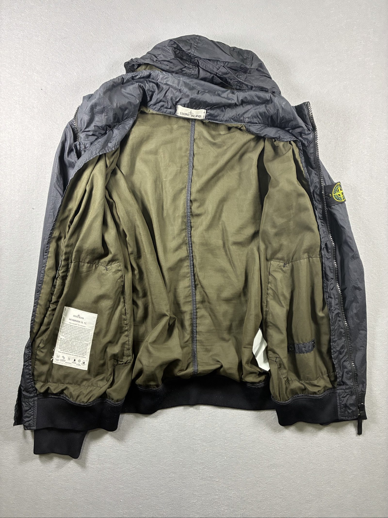 Stone Island Black Hooded Lightweight Jacket Large with Membrana 3L TC image 4
