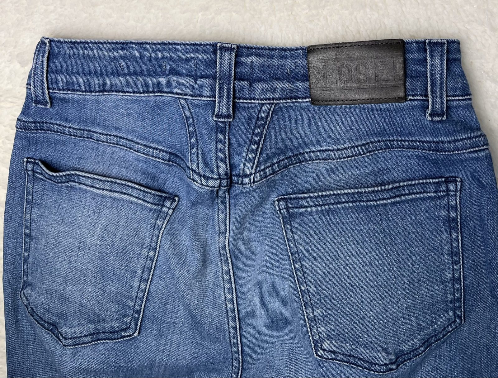 Closed Pedal Pusher high rise skinny Jeans candiani denim made in Italy organic image 4