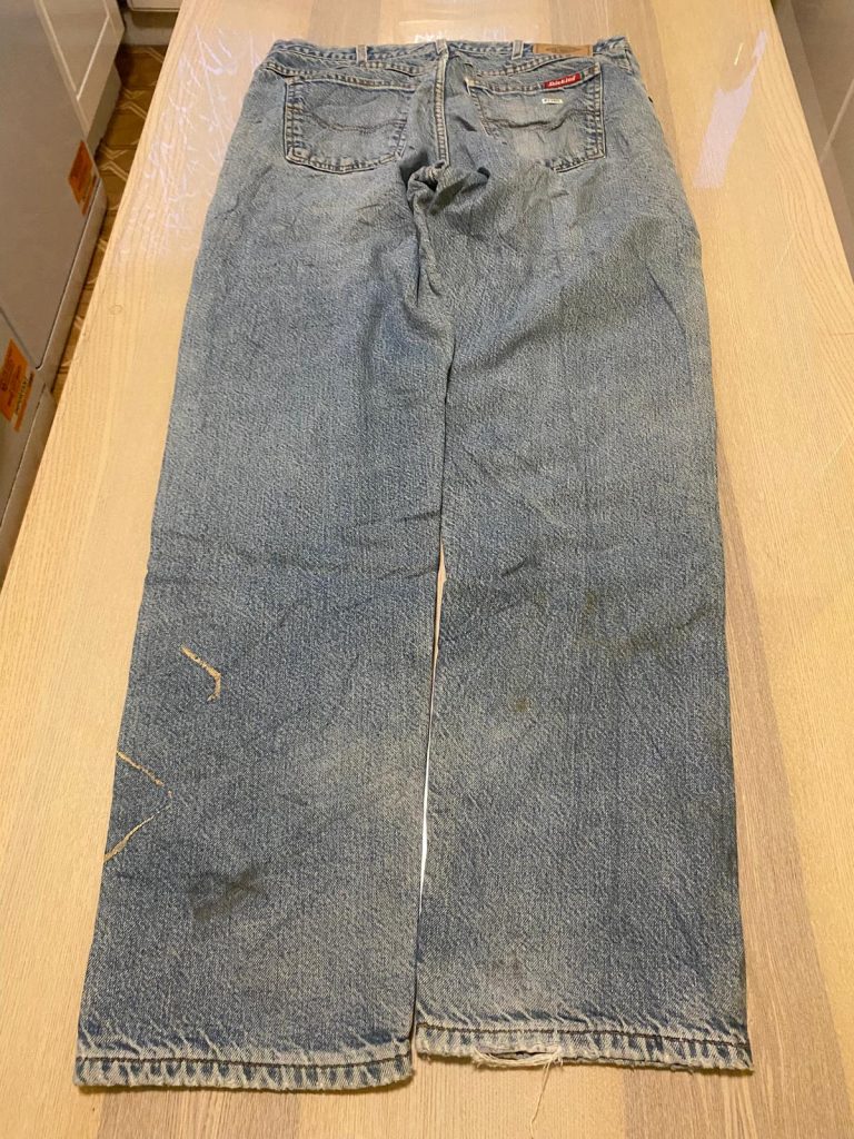 Dickies Blue Denim Carpenter Jeans Large Distressed Workwear