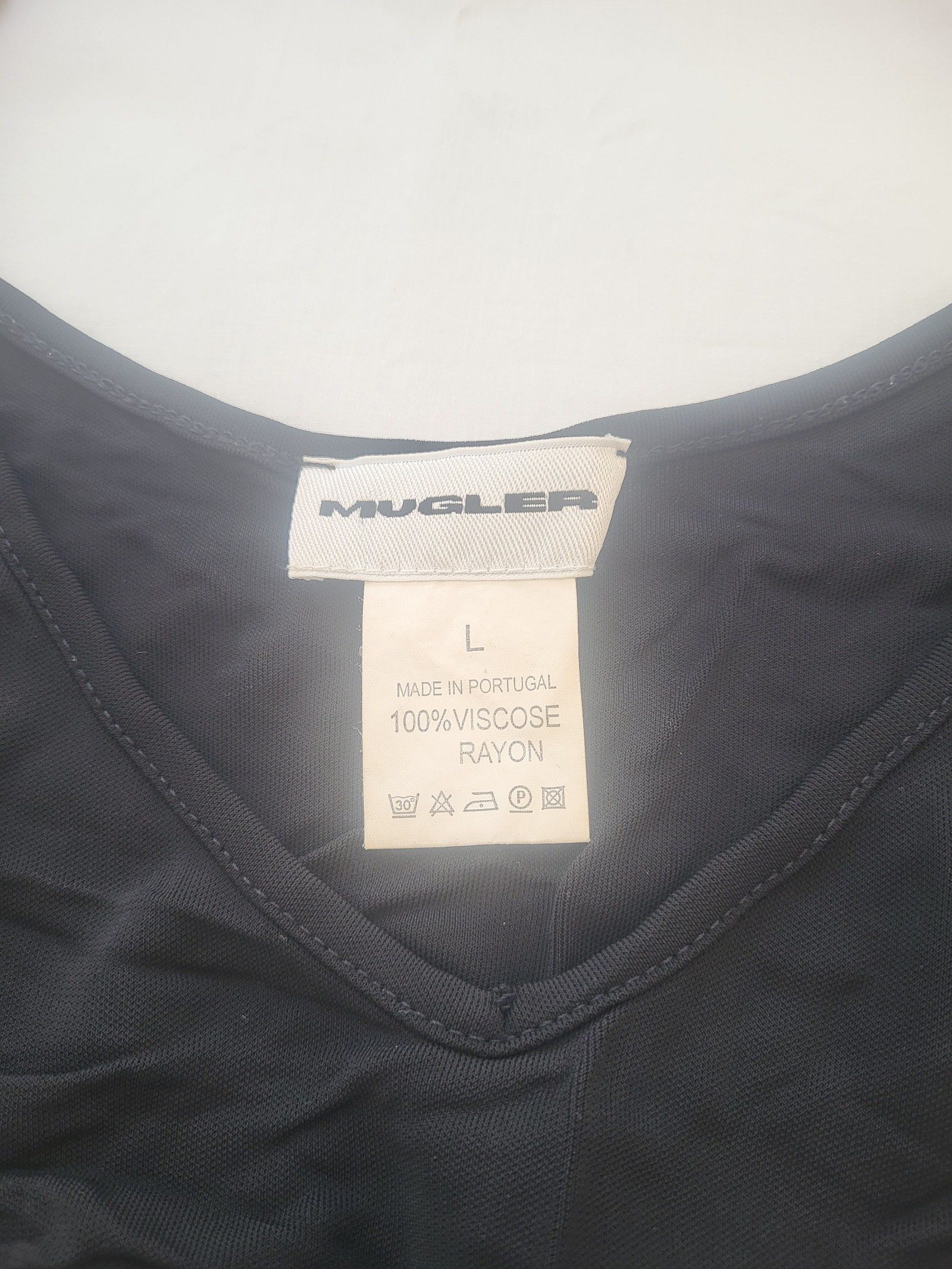 Mugler Black Women's Beaded Fringe Camisole Top Size L Viscose image 3